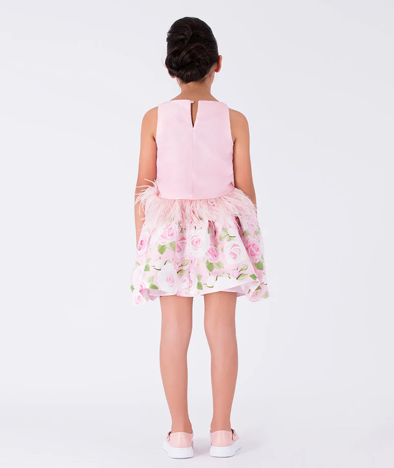 Matte Satin Feather Blouse