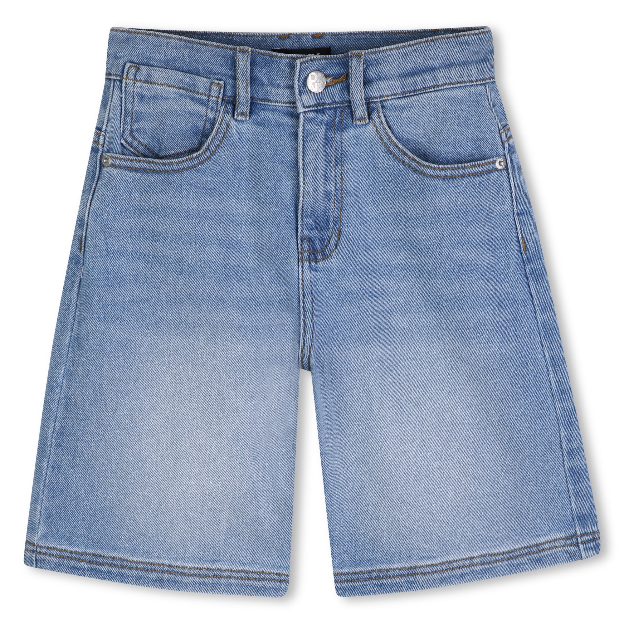 Buttoned Denim Shorts
