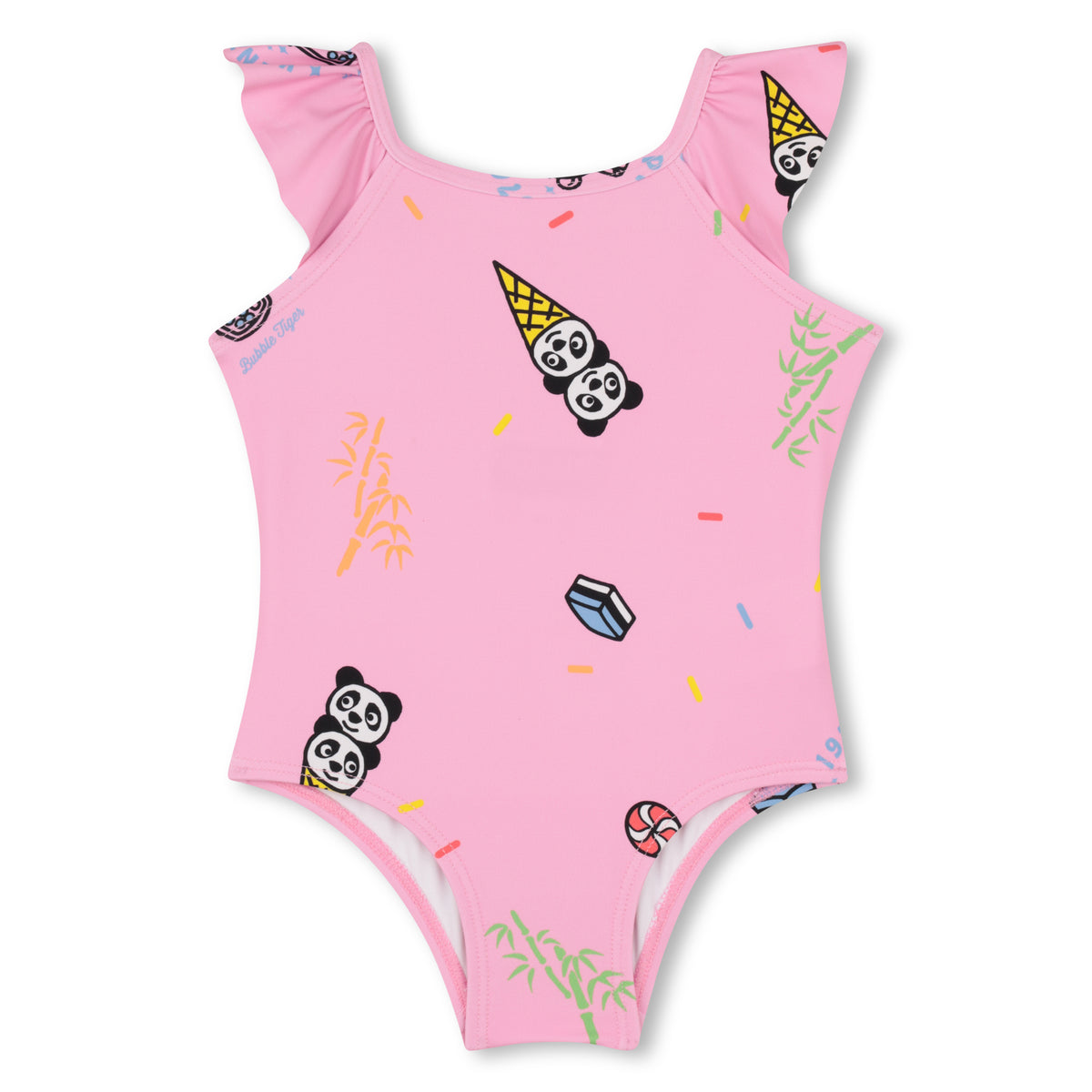 Ruffled Graphic Print Swimsuit