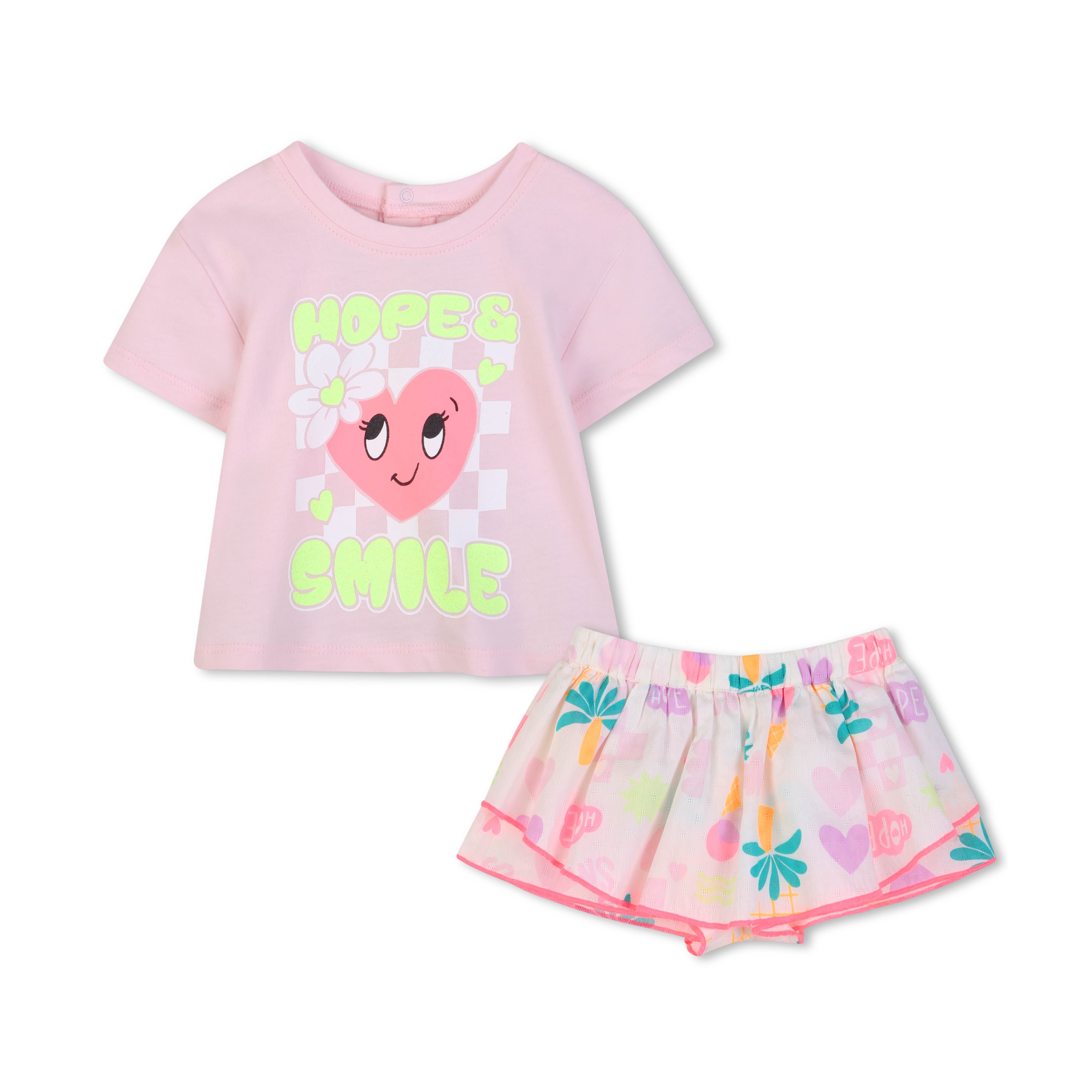 Graphic Print Shorts Set