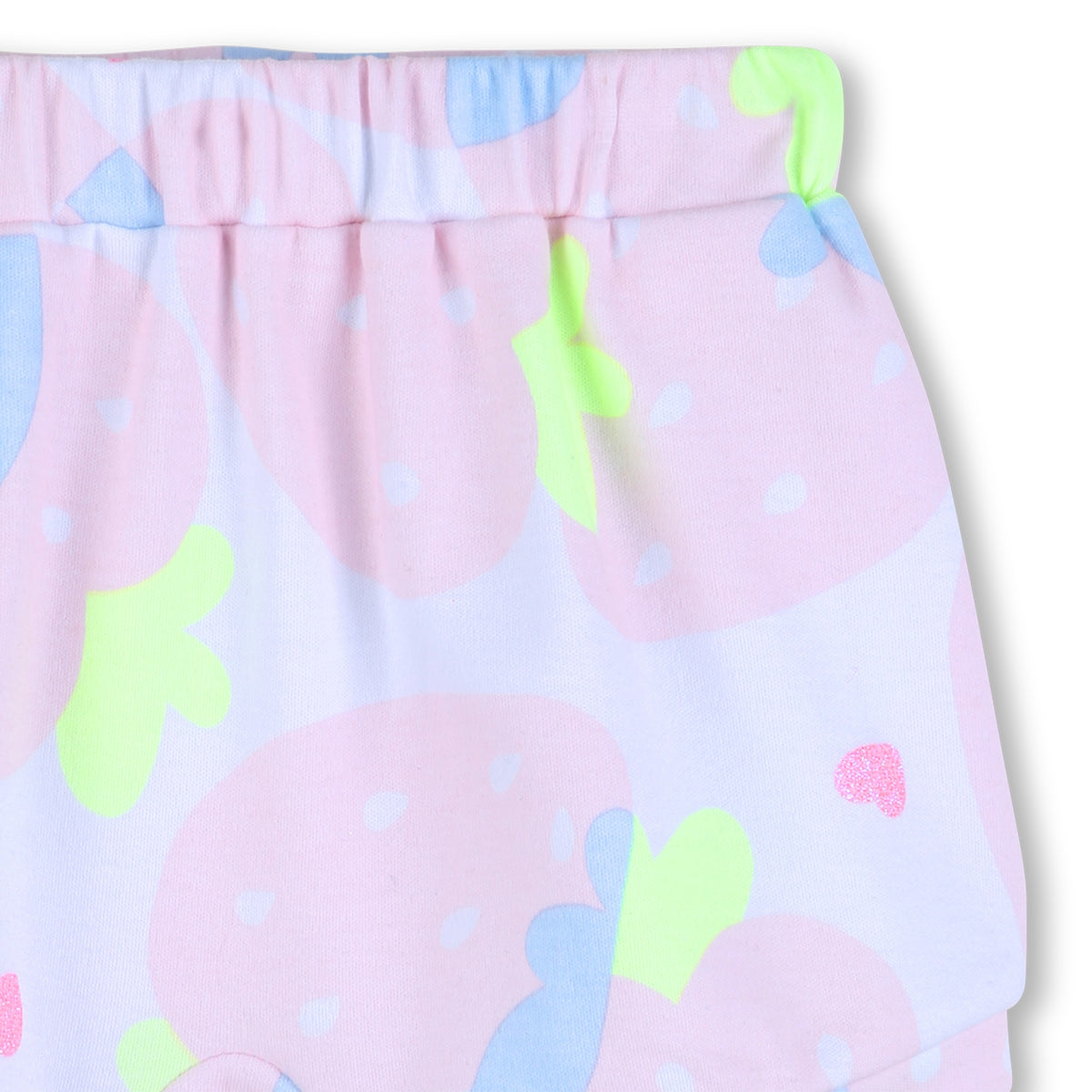 Ruffled Strawberry Shorts Set