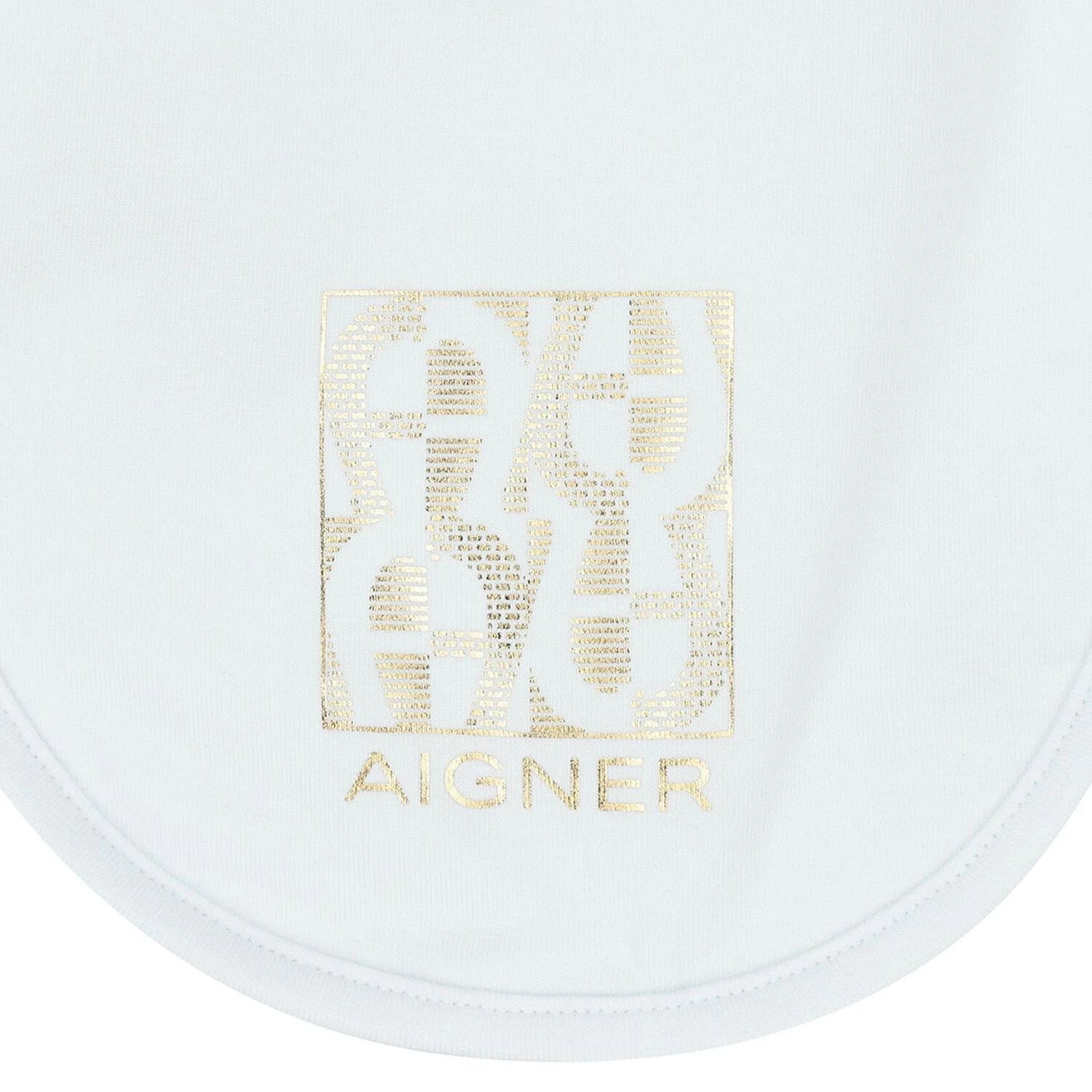 AIGNERGold Logo Baby Bib4062176821380SAVANNA