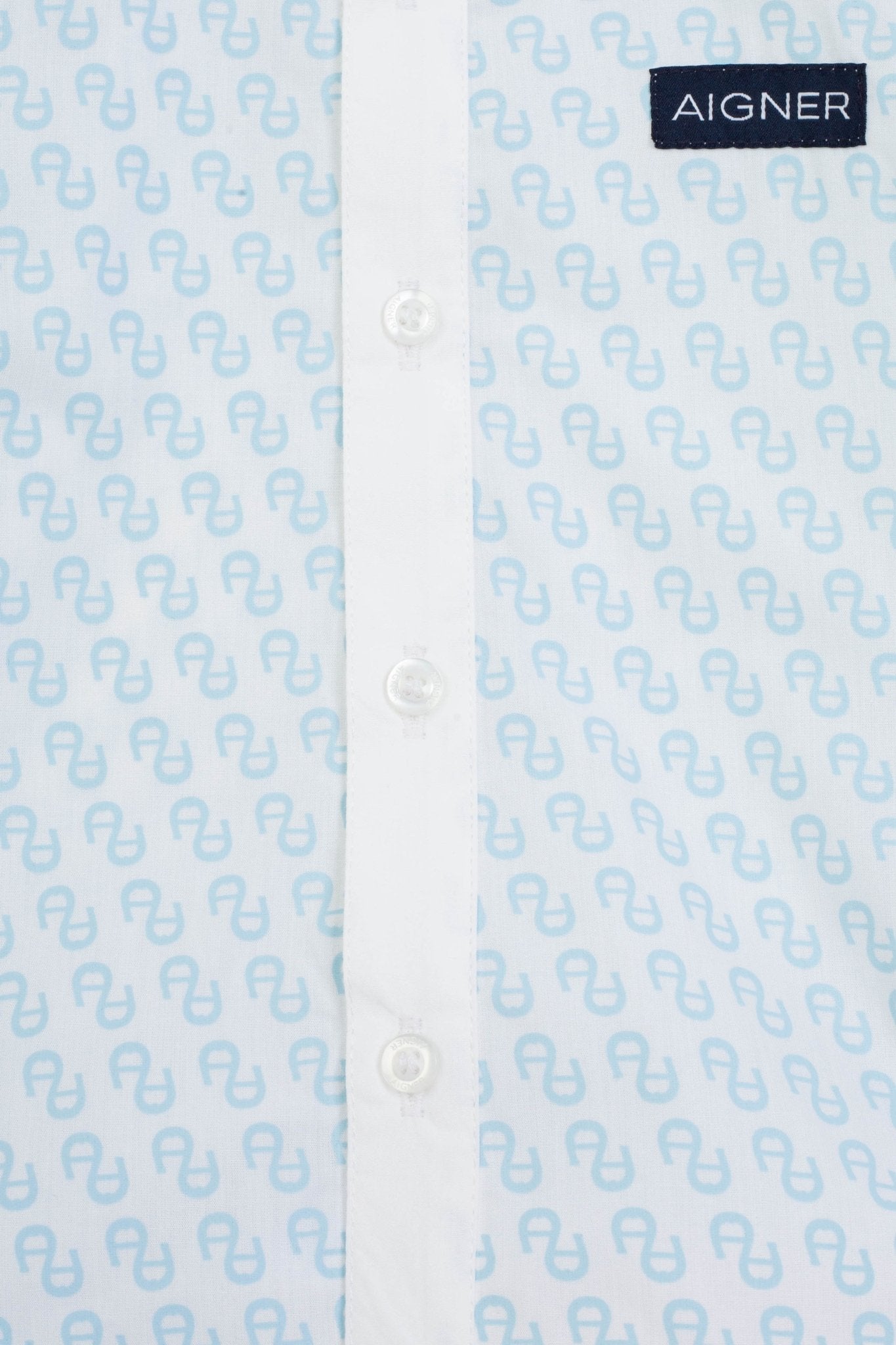 AIGNERPoplin Print Logo Shirt4062176912552SAVANNA