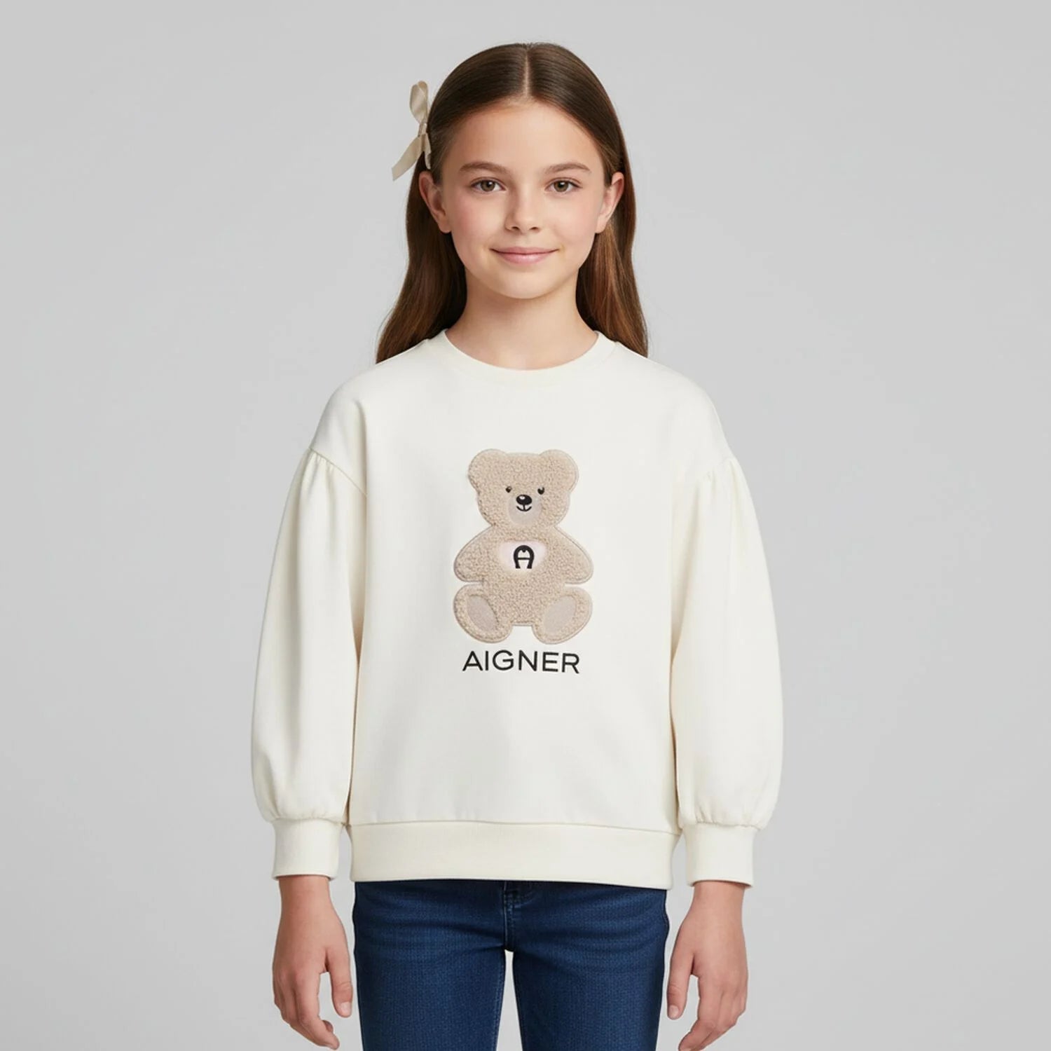 AIGNERTeddy Bear Logo Sweatshirt4062176798897SAVANNA