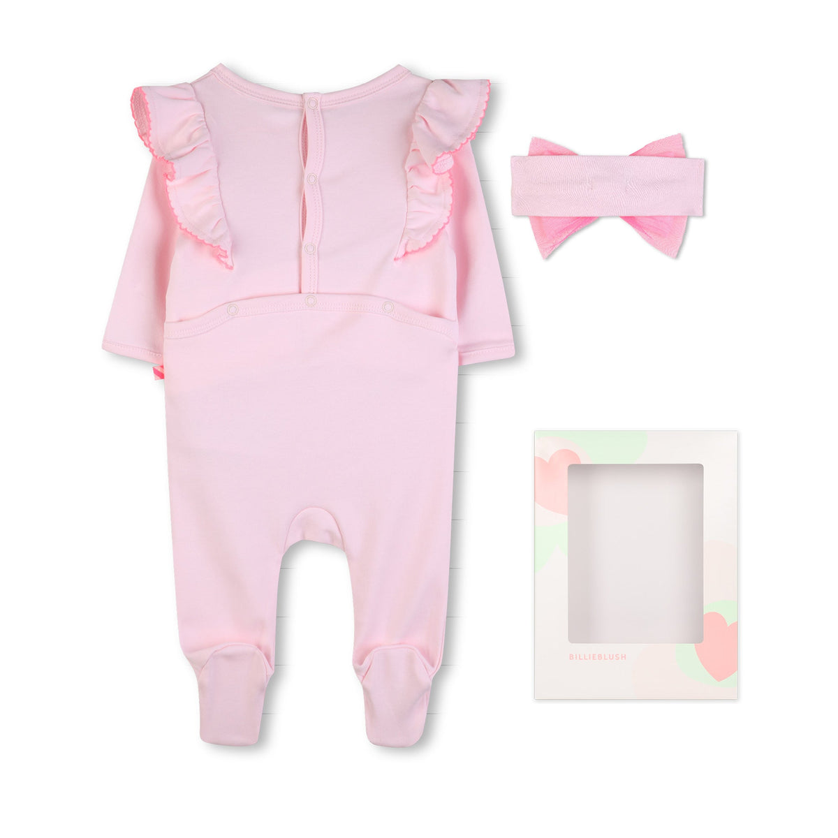 BillieblushRuffled Strawberry Motif Babygrow Set3617165956126SAVANNA