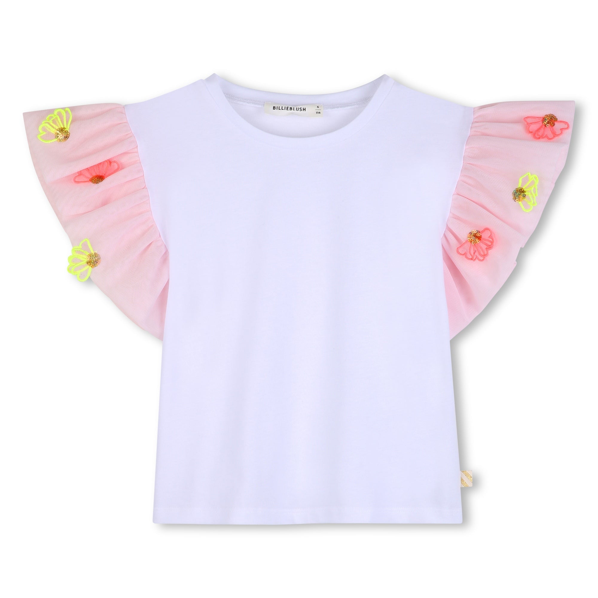 BillieblushTulle Sleeves T-ShirtSAVANNA