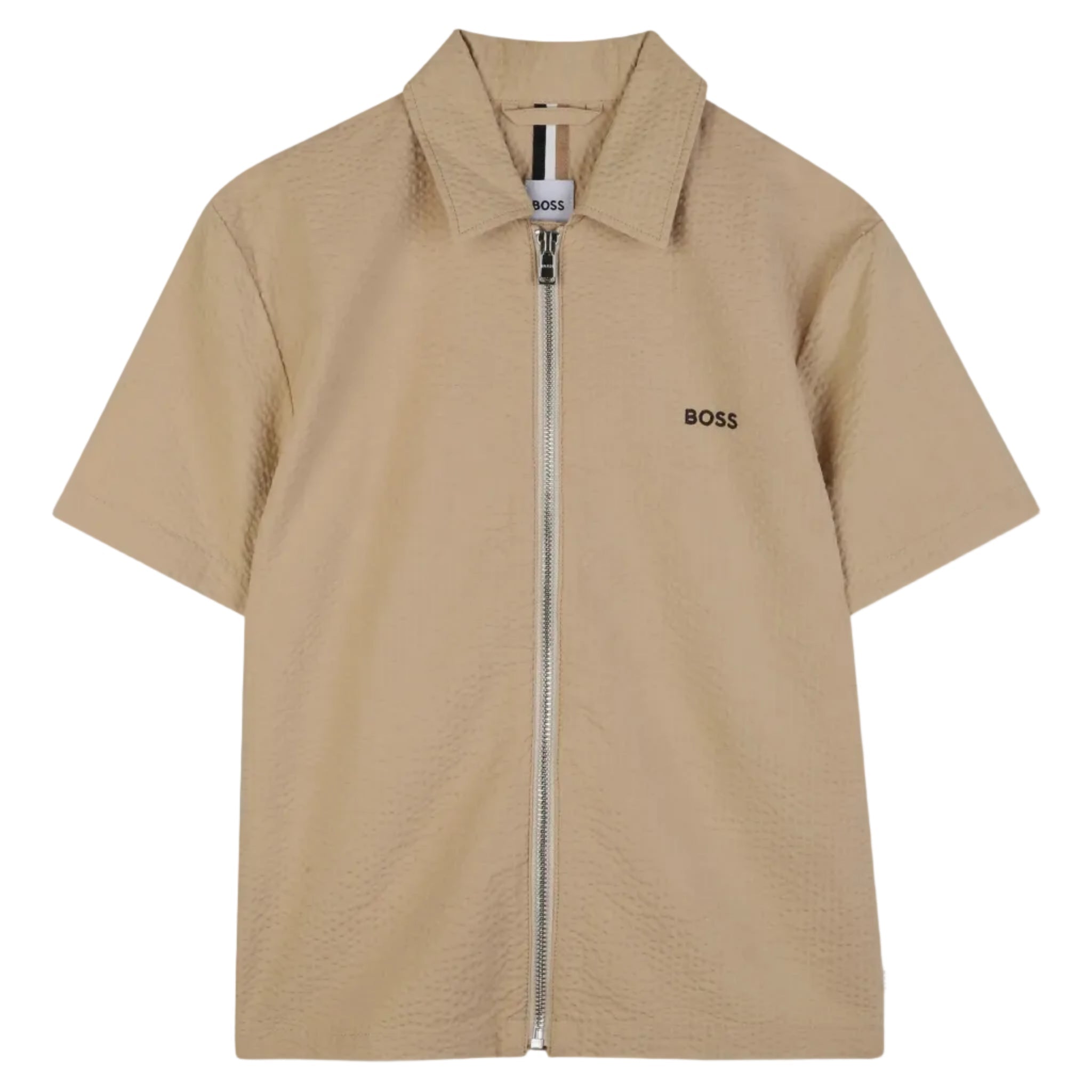 BossTextured Zip ShirtSAVANNA