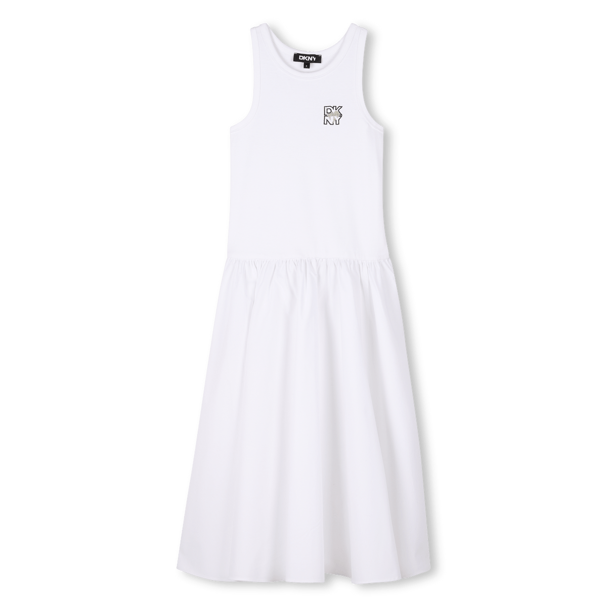 DKNY Logo Embroidered Midi Dress SAVANNA