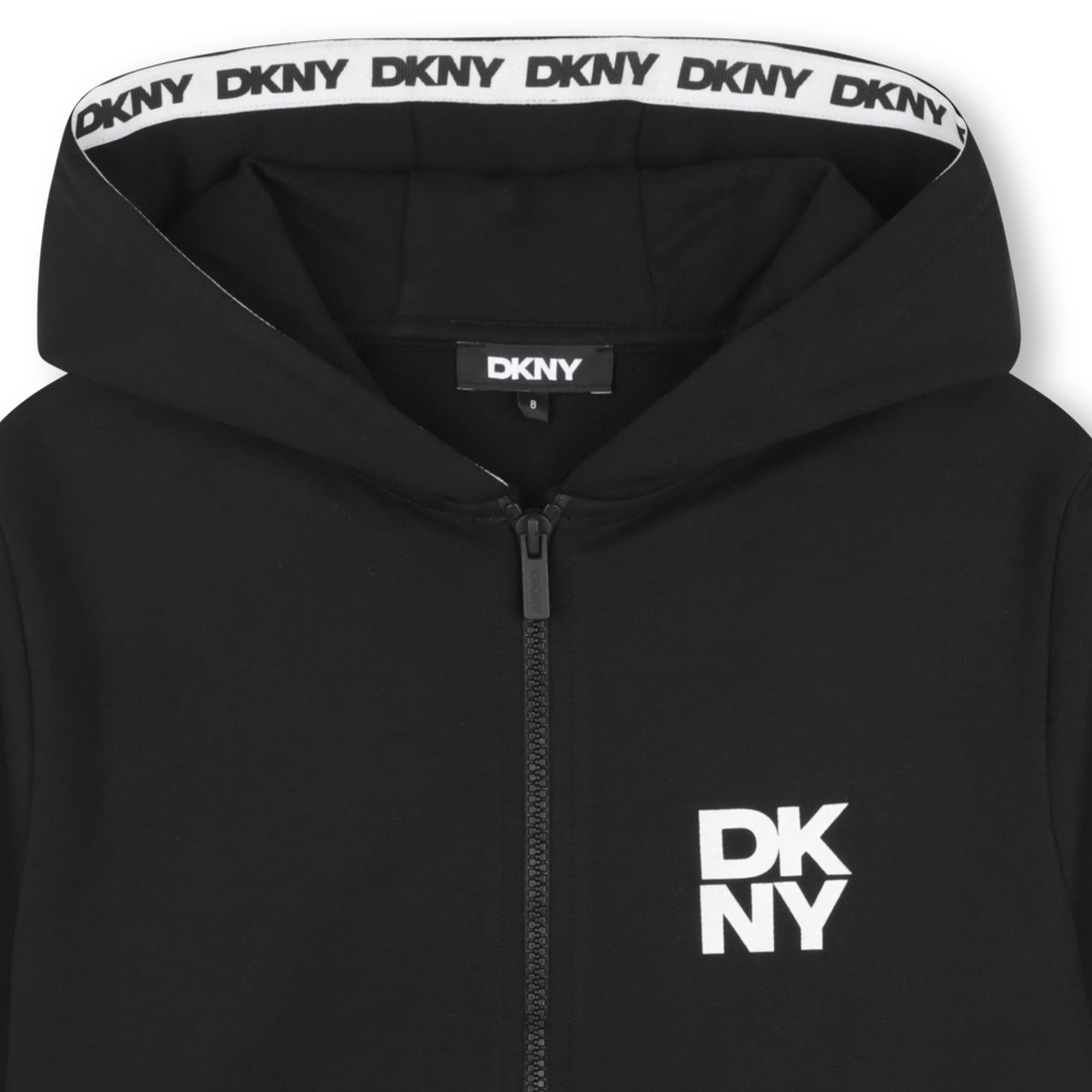 DKNYLogo Hooded Zip Up Top3617165653599SAVANNA