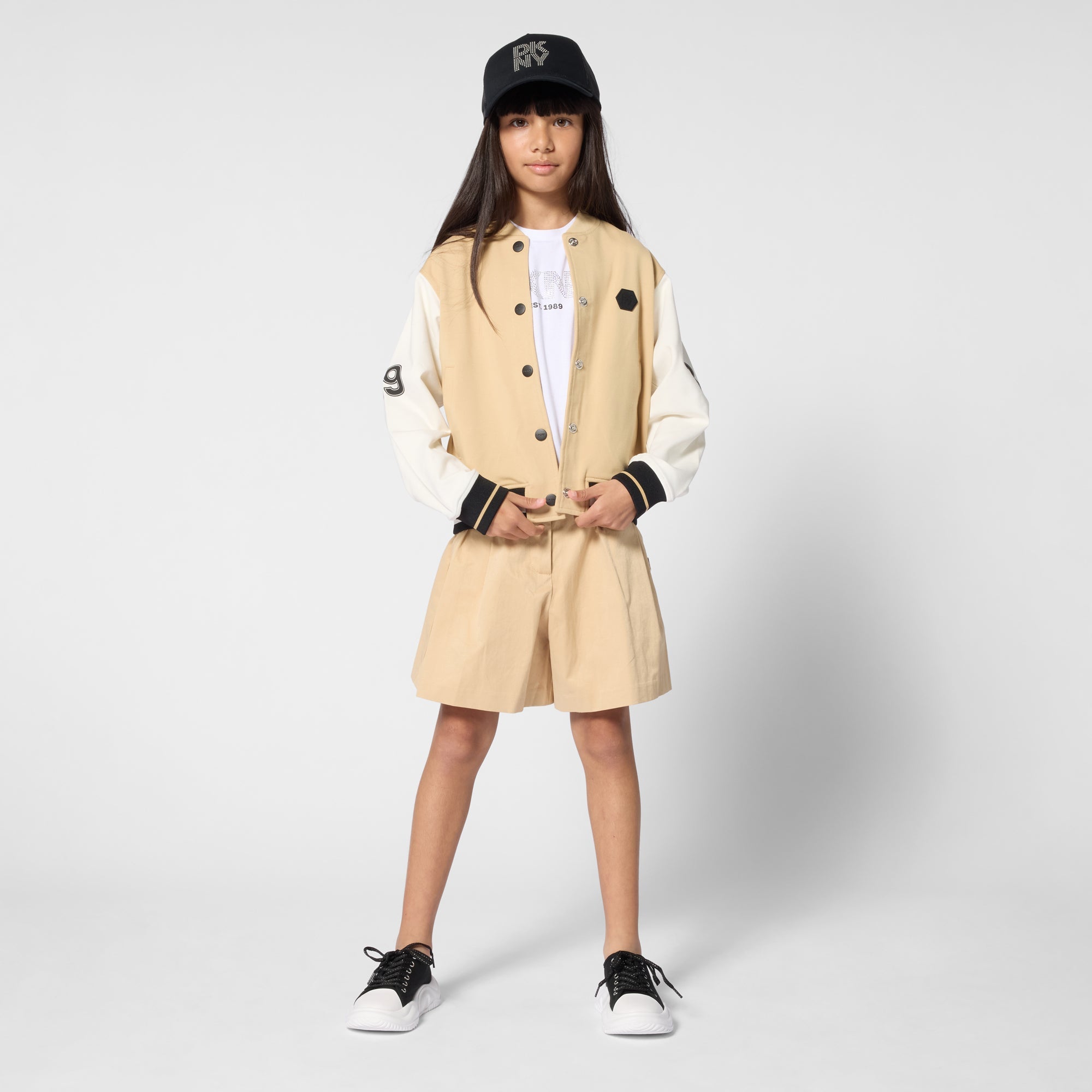 DKNYPleated Logo Shorts3617165921117SAVANNA