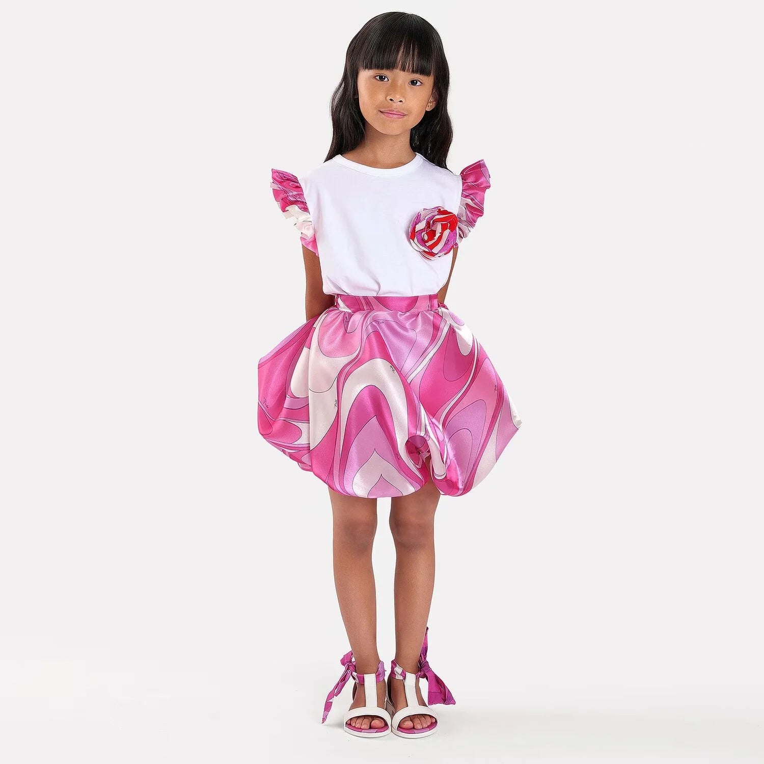 Emilio PucciMarmo Satin Skirt8059774191218SAVANNA