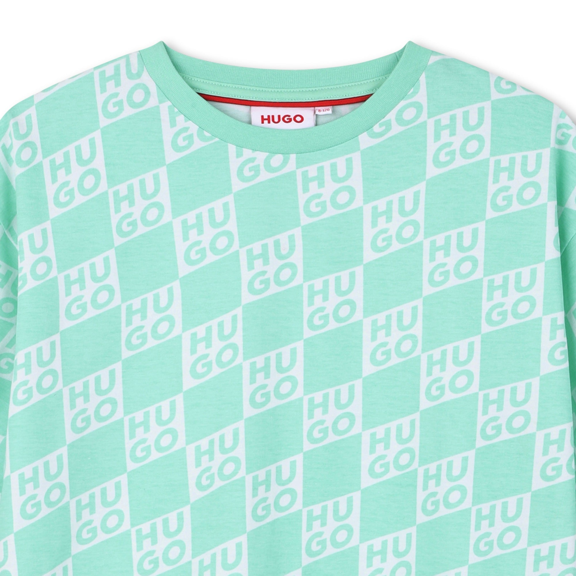 HUGOCheck Logo T-Shirt3617165843624SAVANNA