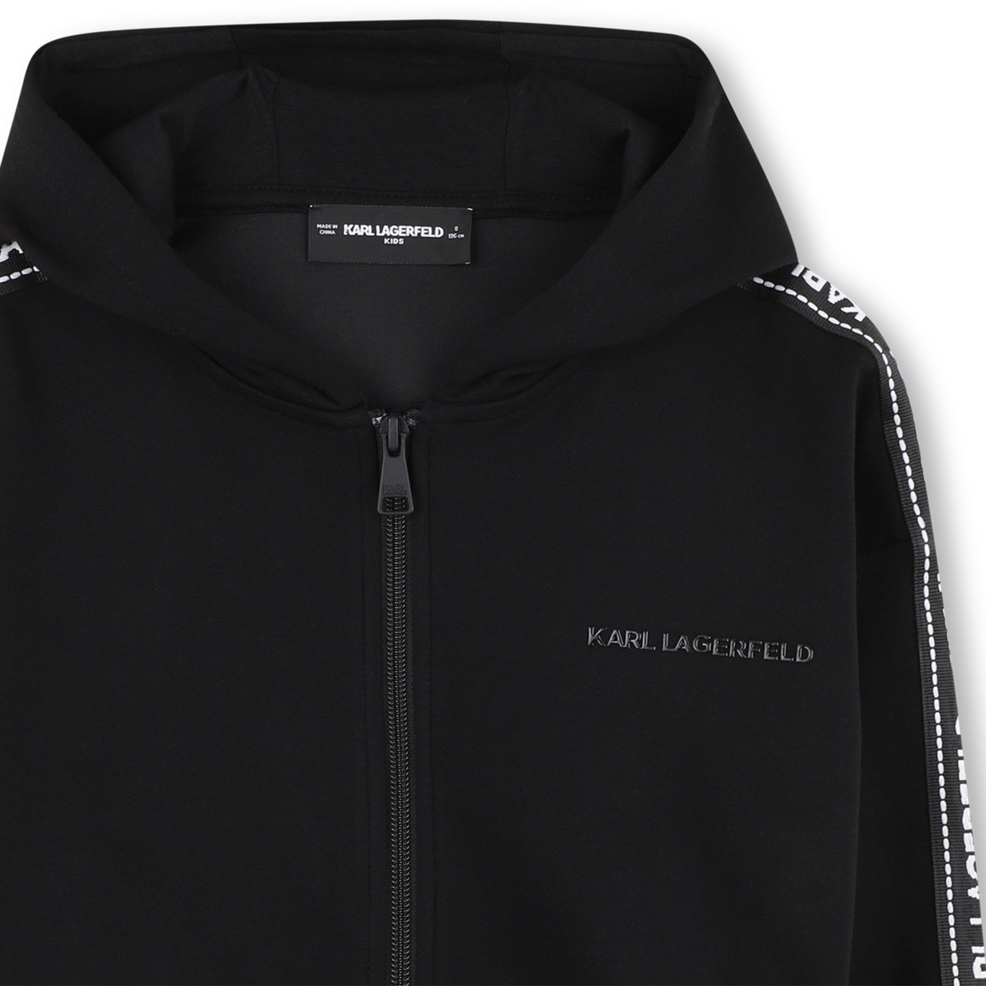 Karl LagerfeldLogo Hooded Zip Up Top3617165711572SAVANNA