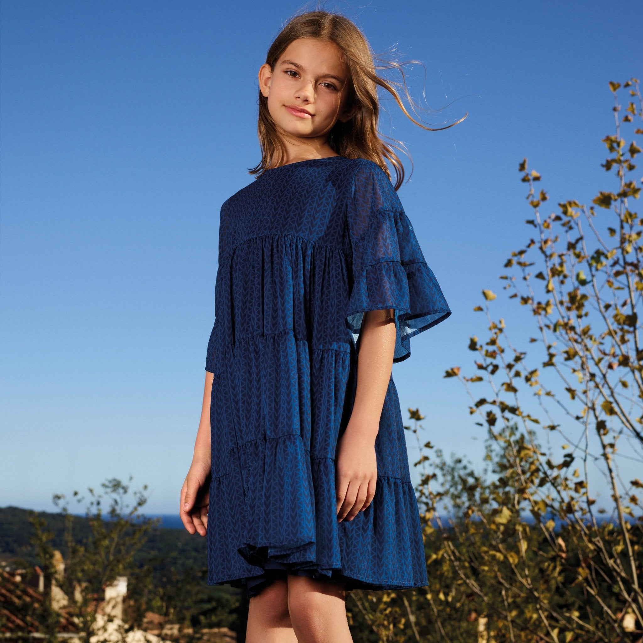 Michael KorsLayered Flared Midi Dress3617165852381SAVANNA