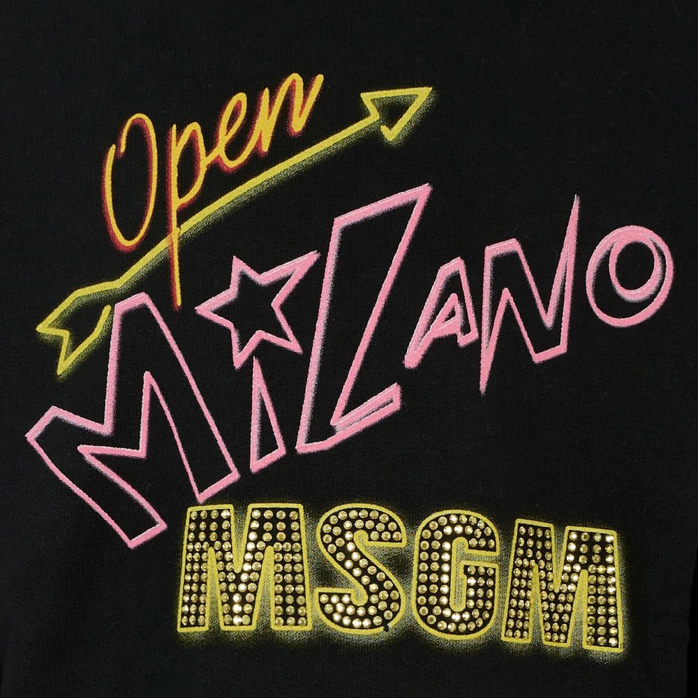 MSGMCrystal Embellished Logo Sweatshirt8051883390131SAVANNA