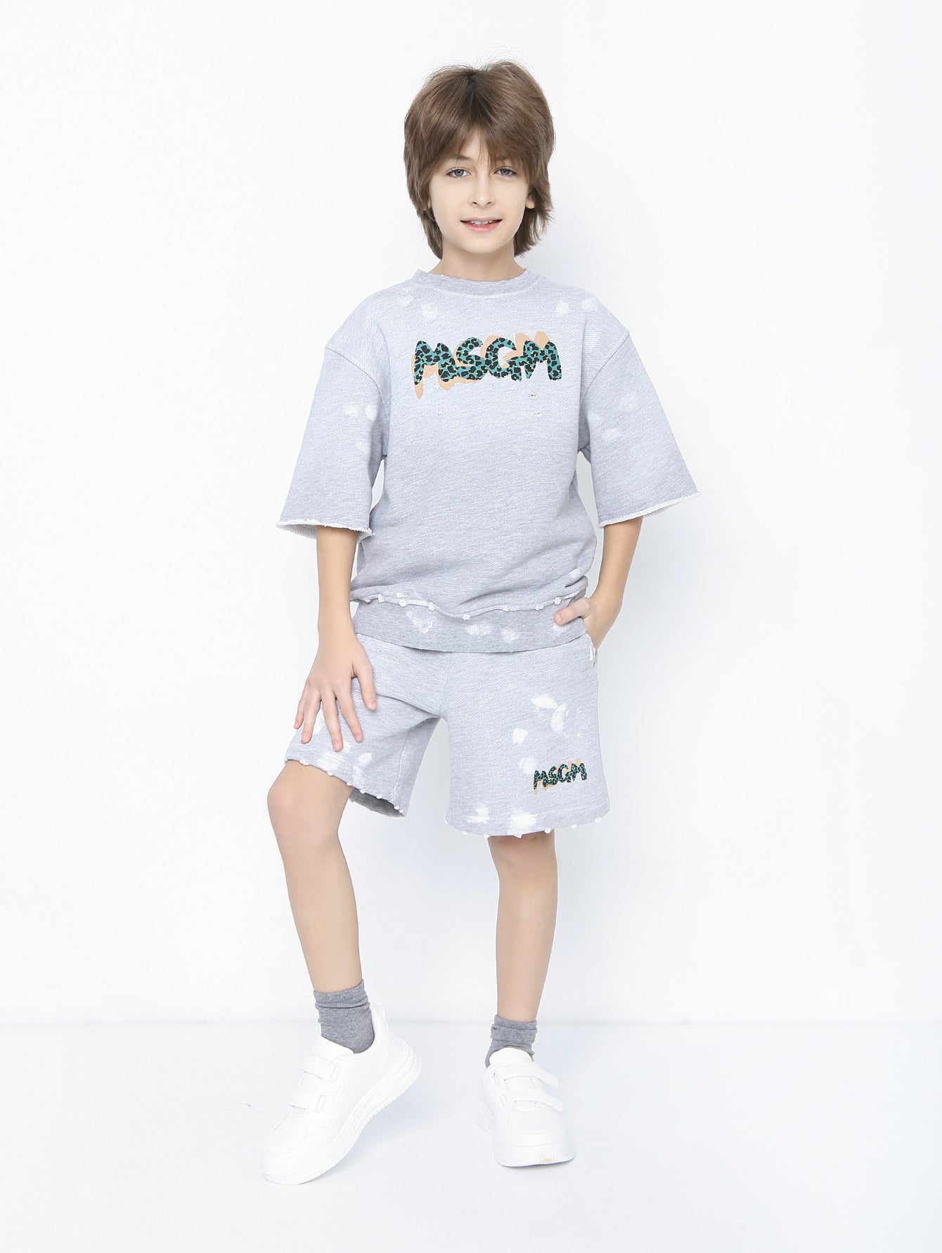 MSGMDiagonal Fleece Shorts8051883335019SAVANNA