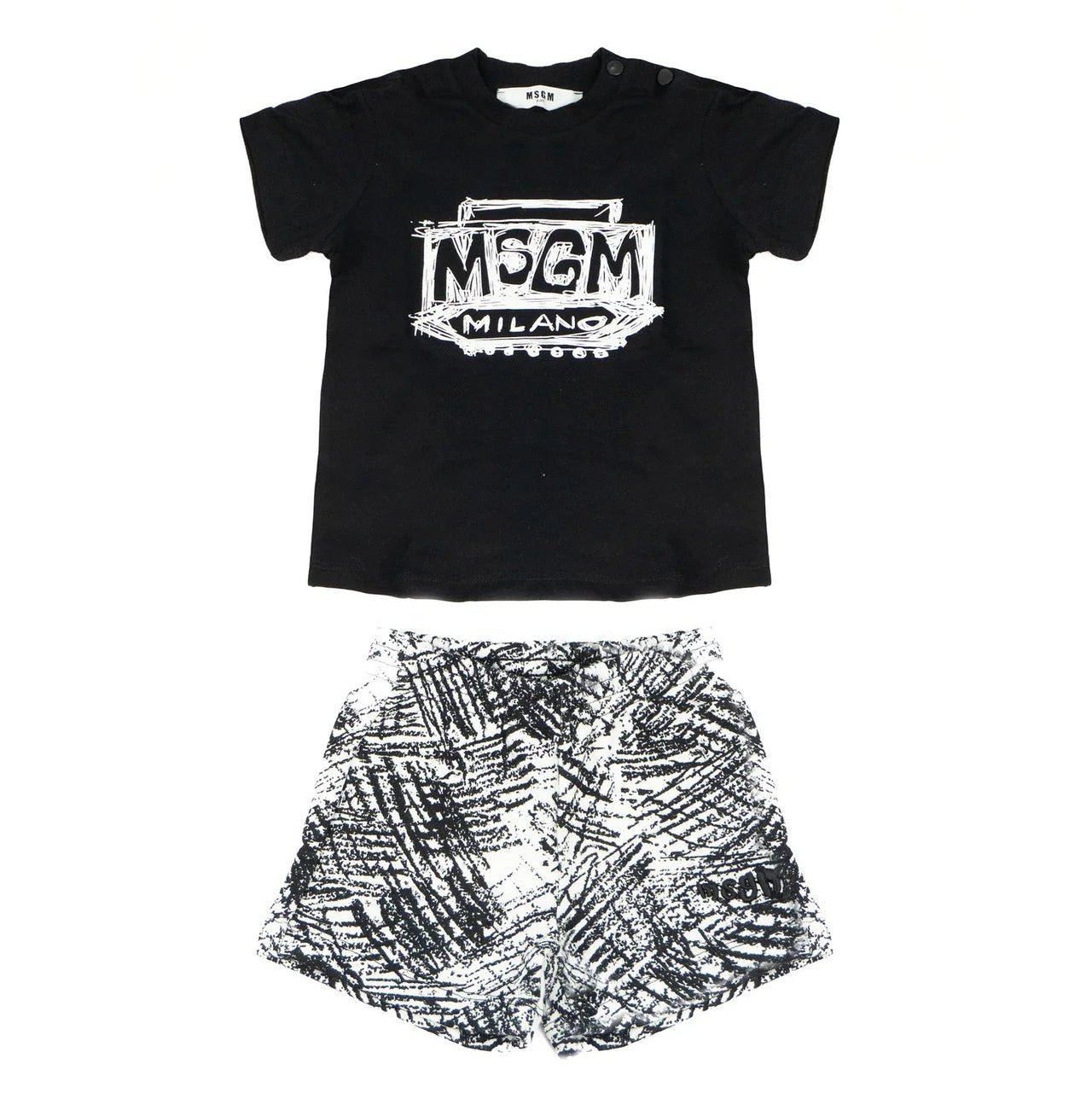 MSGMLogo Print Crewneck Short Set8051883445664SAVANNA