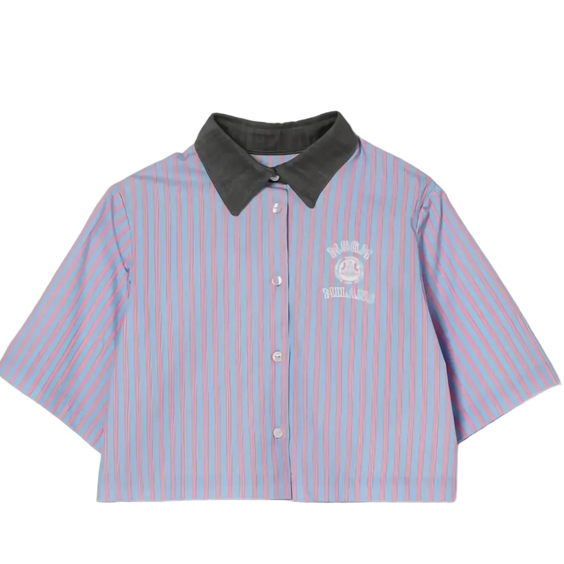 MSGMPoplin Striped Logo Shirt8051883411058SAVANNA