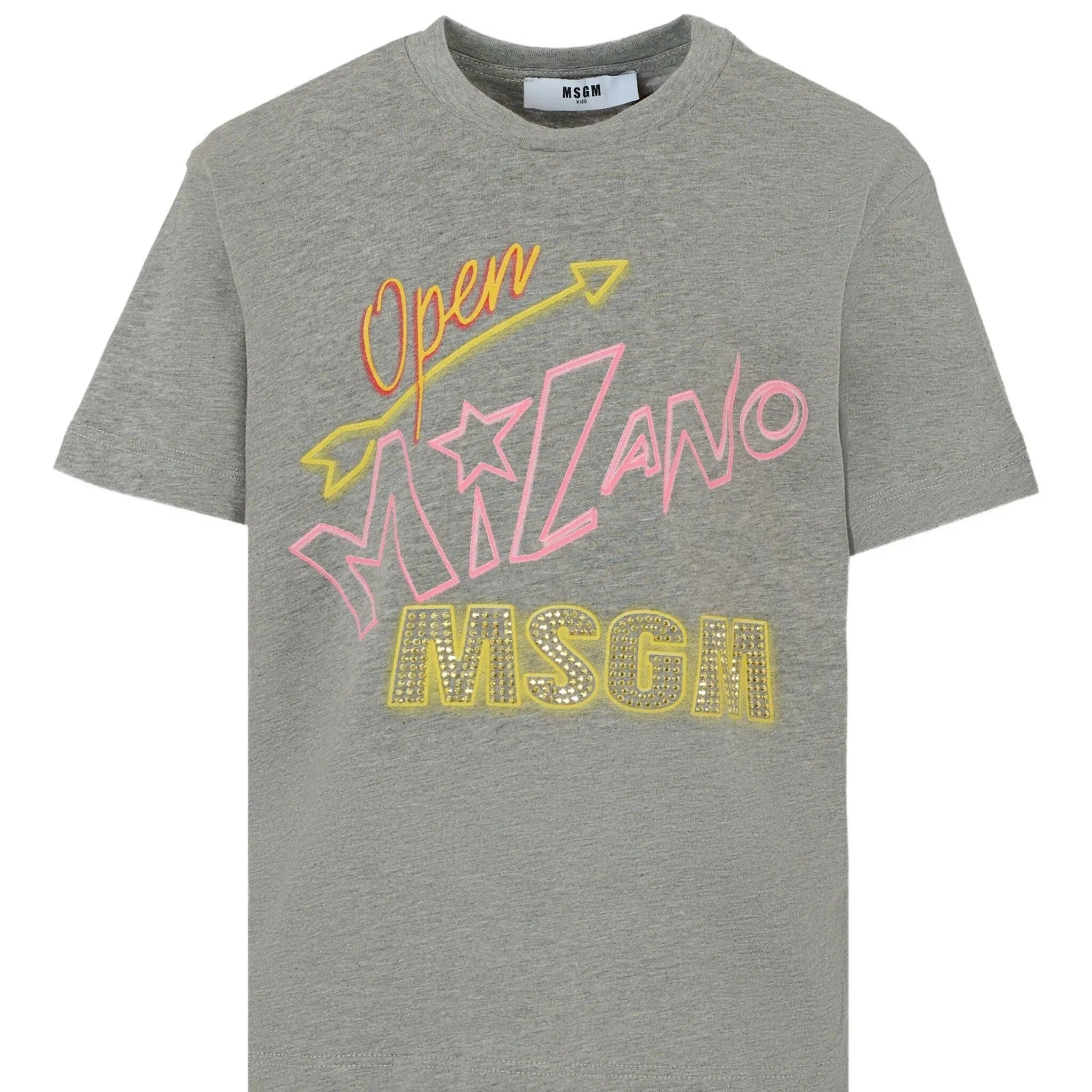 MSGMShort Sleeve Graphic Print Logo T-Shirt8051883392265SAVANNA