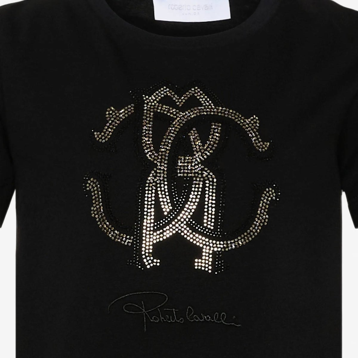 Roberto CavalliCrystal Monogram T-Shirt8053638229673SAVANNA