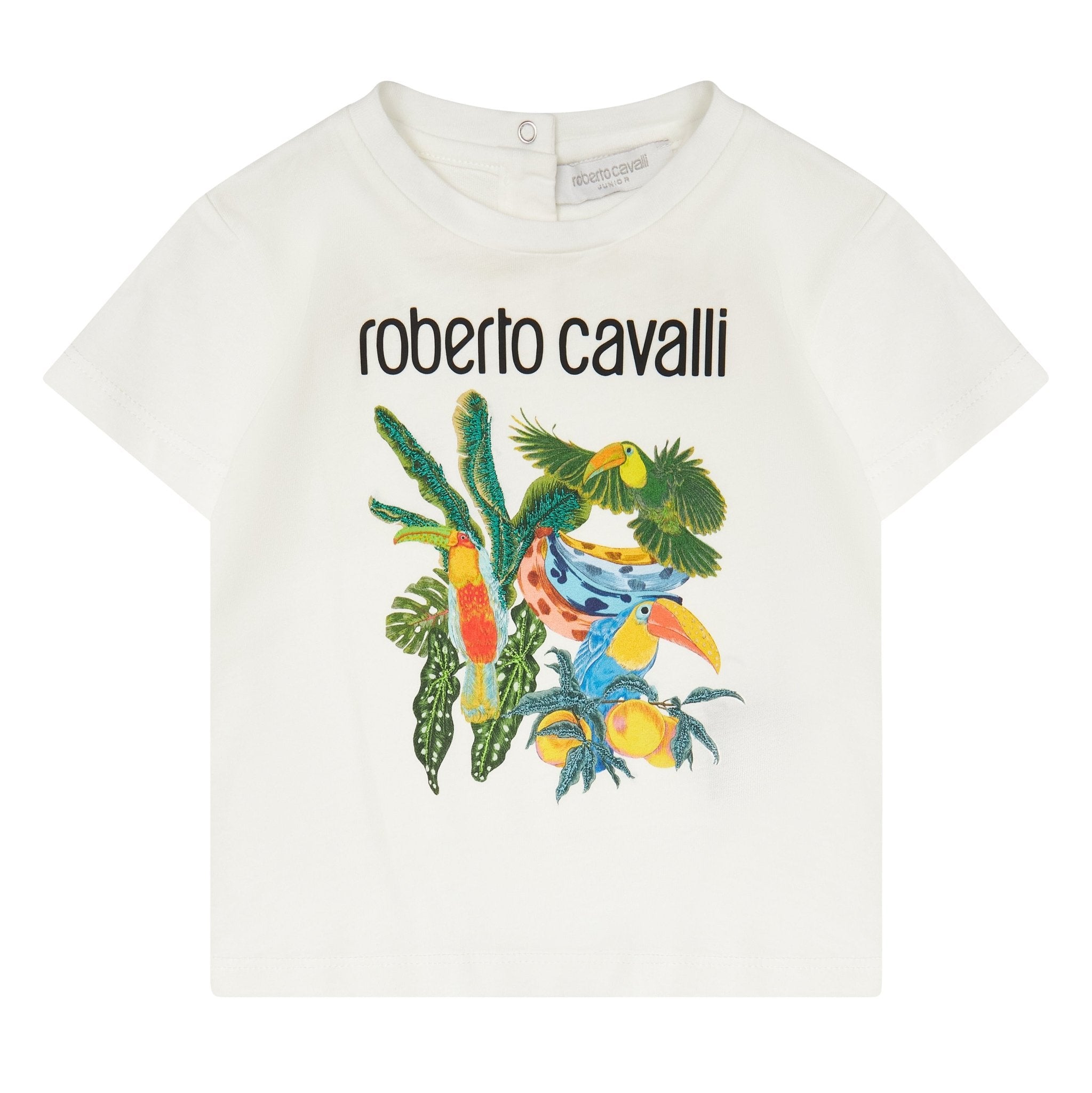 Roberto CavalliTropical Graphic T-Shirt8053638323913SAVANNA