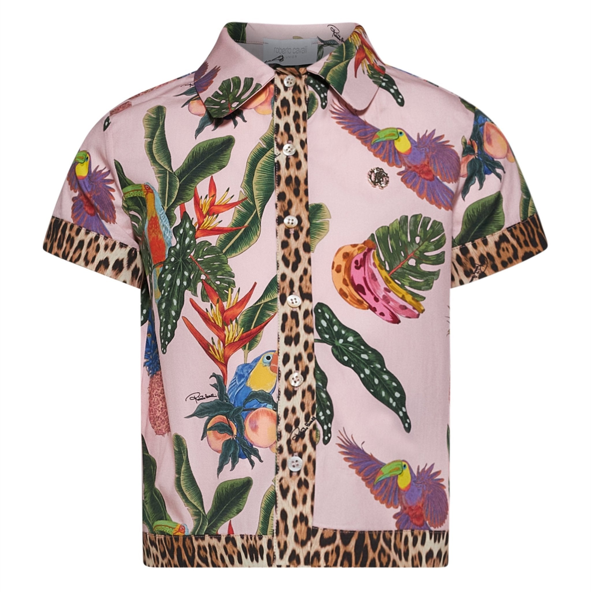 Roberto CavalliTropical Print Shirt8053638447466SAVANNA