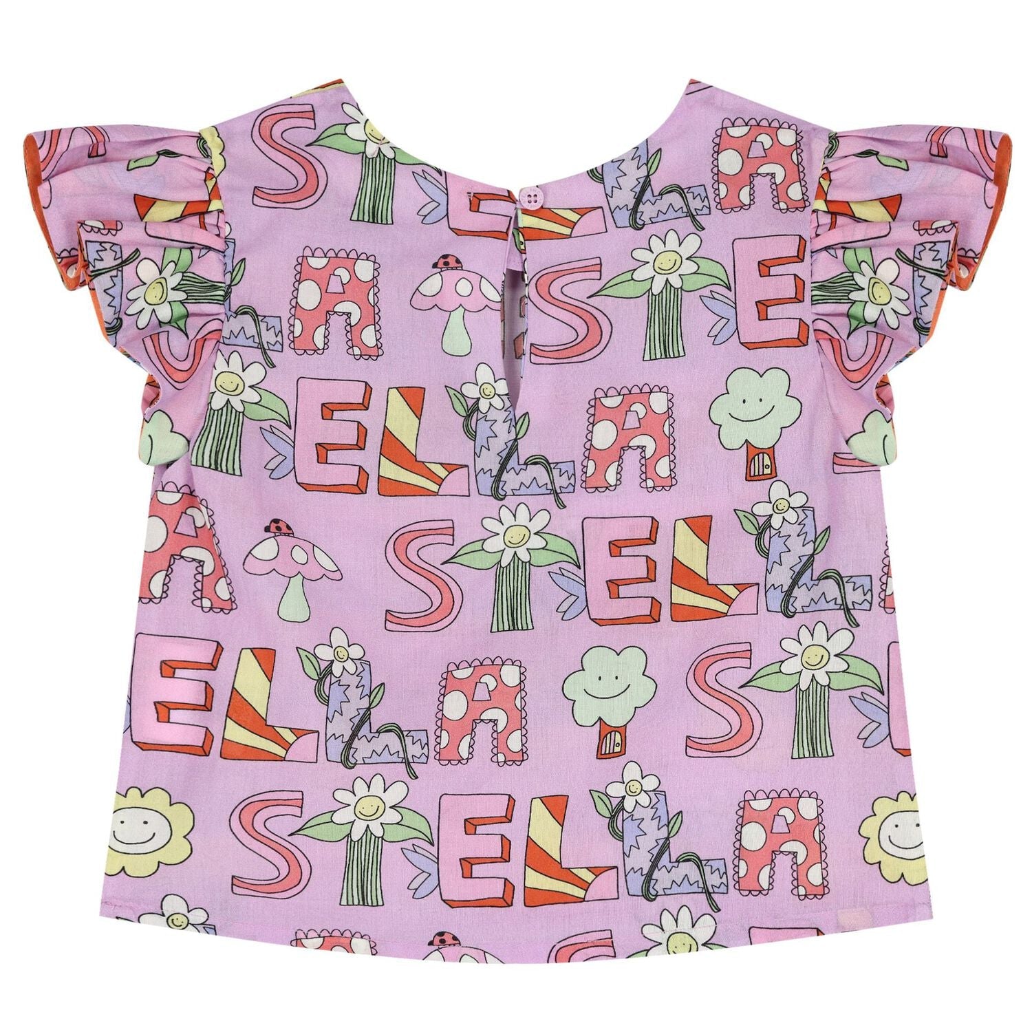 Stella McCartneyLettering Pleated T-ShirtSAVANNA