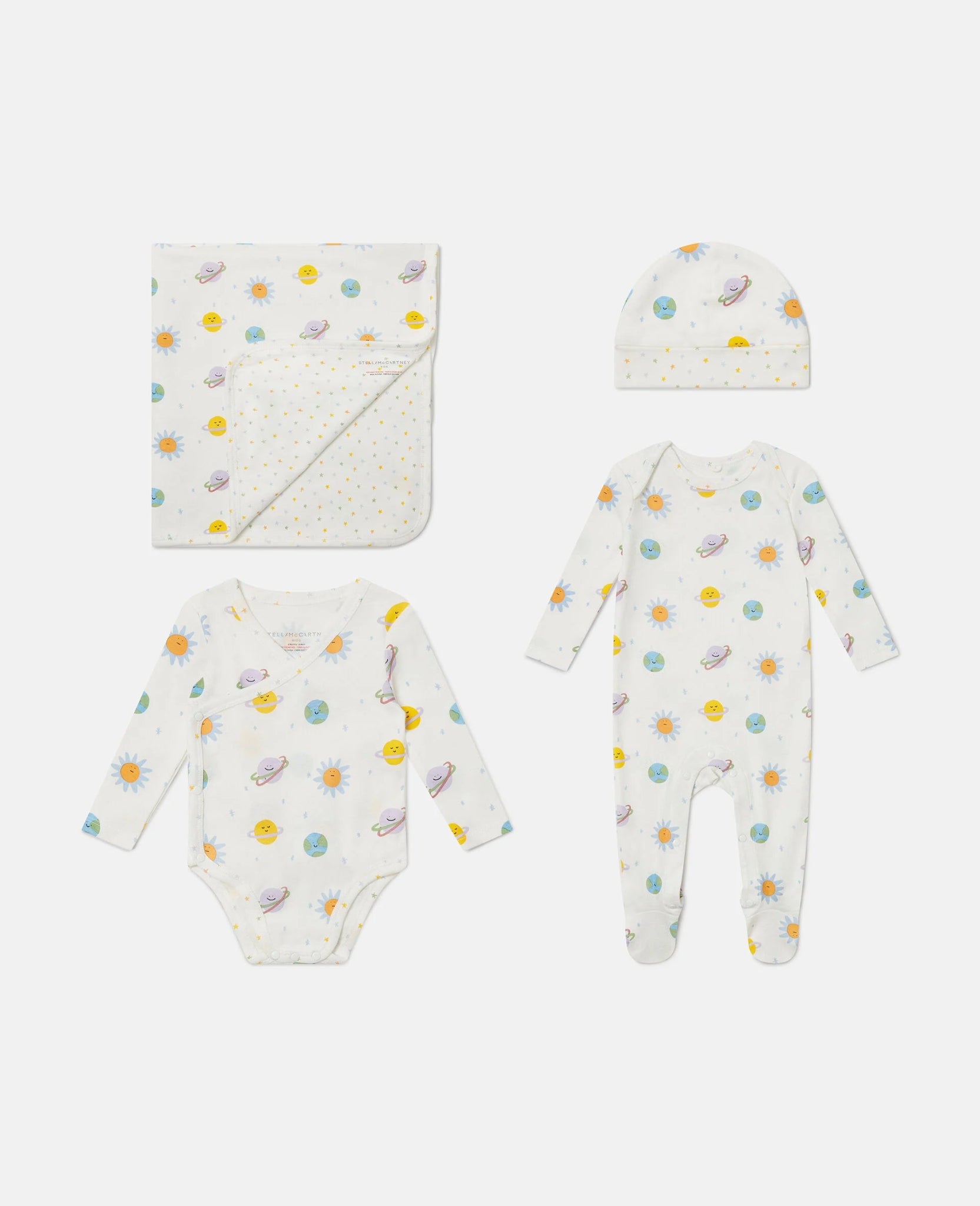Stella McCartneyPlanets Printed Romper, Hat and Blanket Set8055178999511SAVANNA