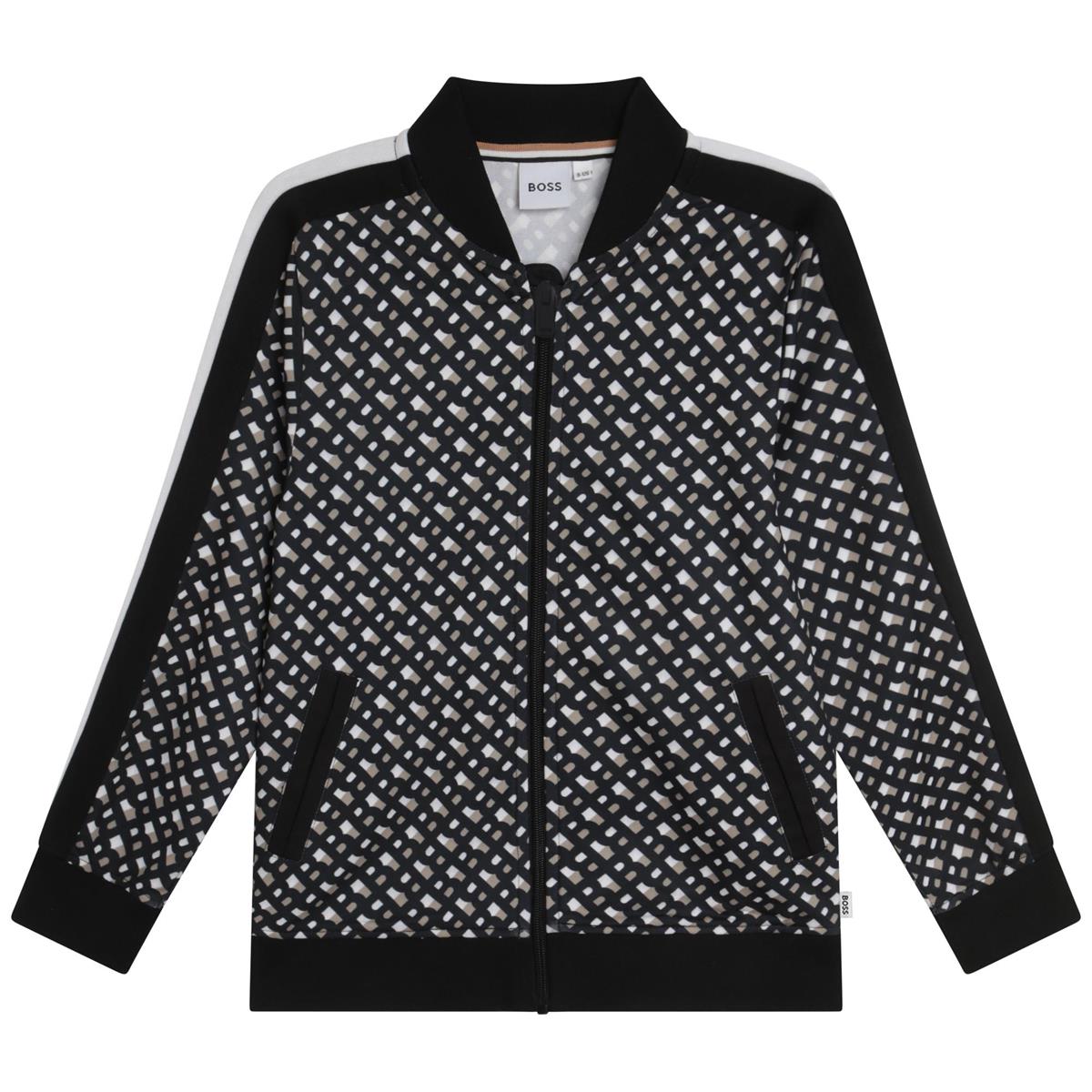 BossMonogram Logo Zip-Up Top3143162285001SAVANNA