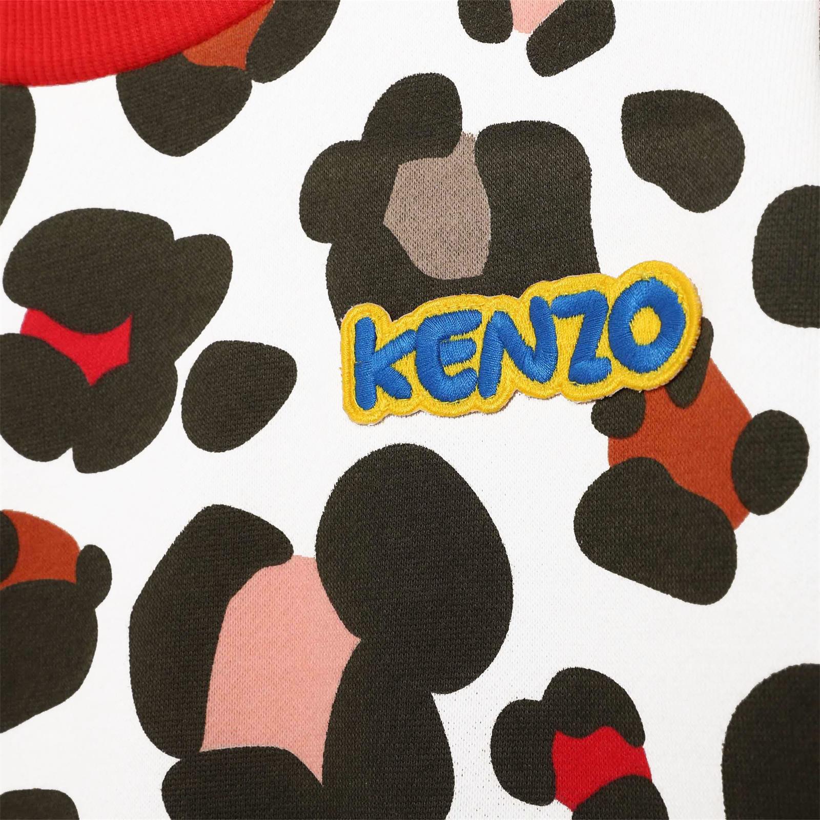 KENZOLeopard Print Cotton Dress3143162778176SAVANNA