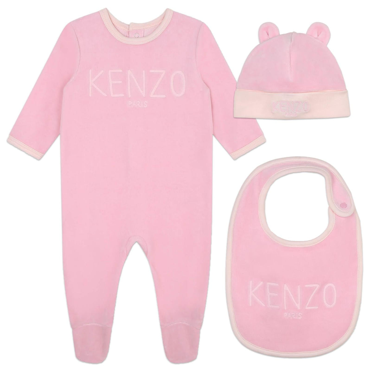 KENZOLogo Embroidered Babygrow Set3143163193015SAVANNA