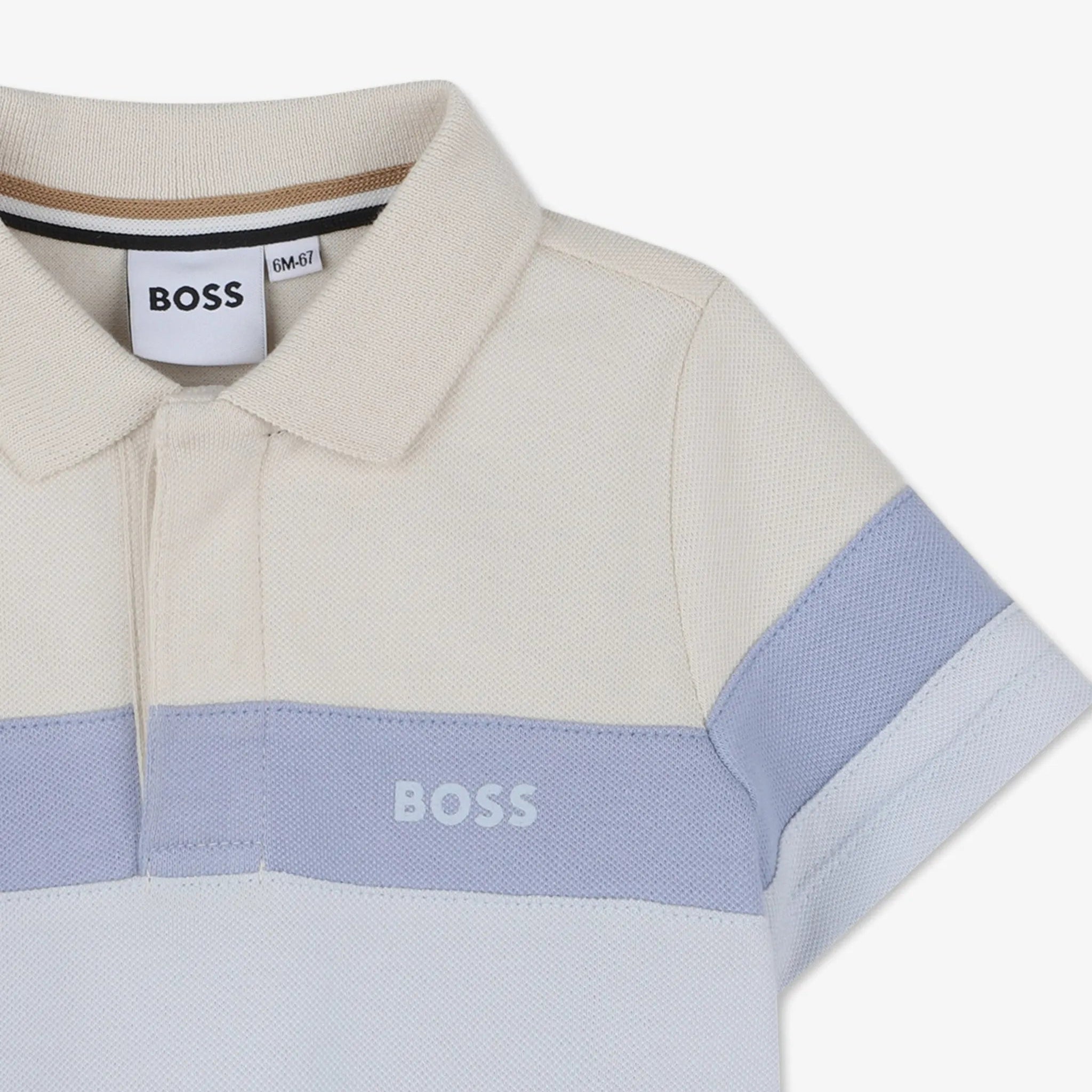 Striped Logo Polo Shirt