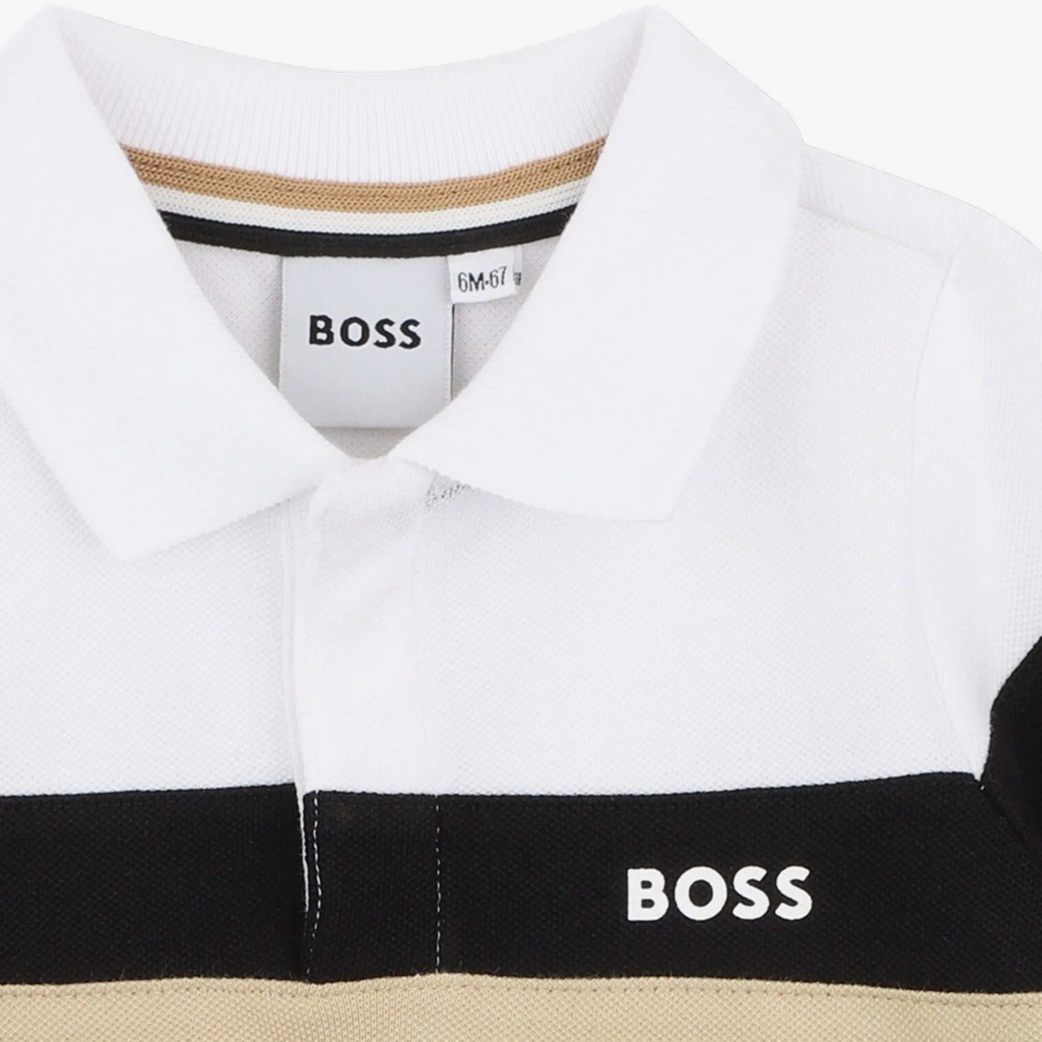 Striped Logo Polo Shirt