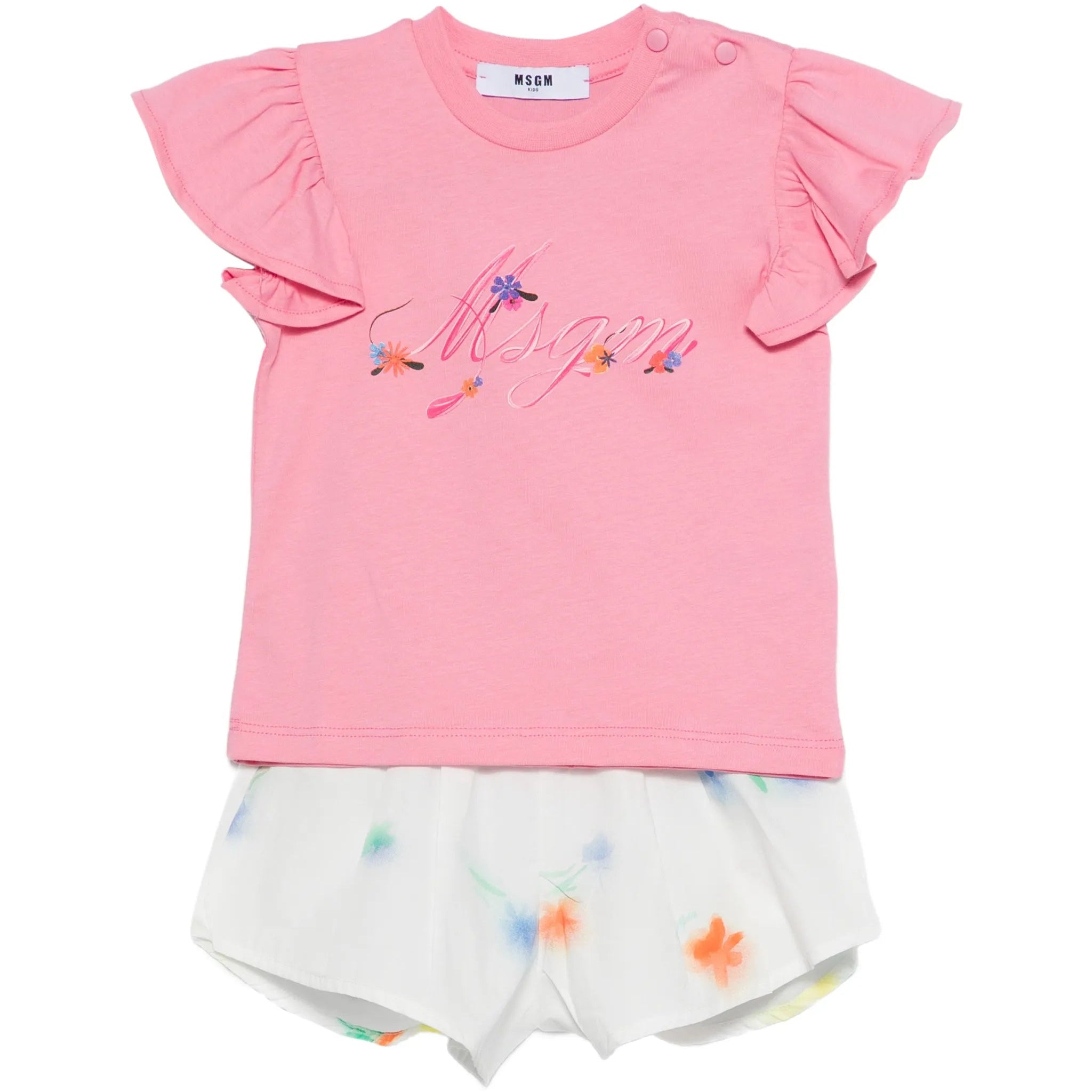 Ruffled Floral Short Set