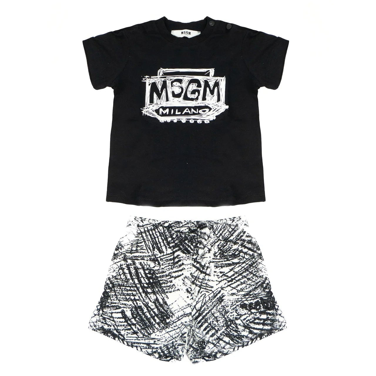 Logo Print Crewneck Short Set