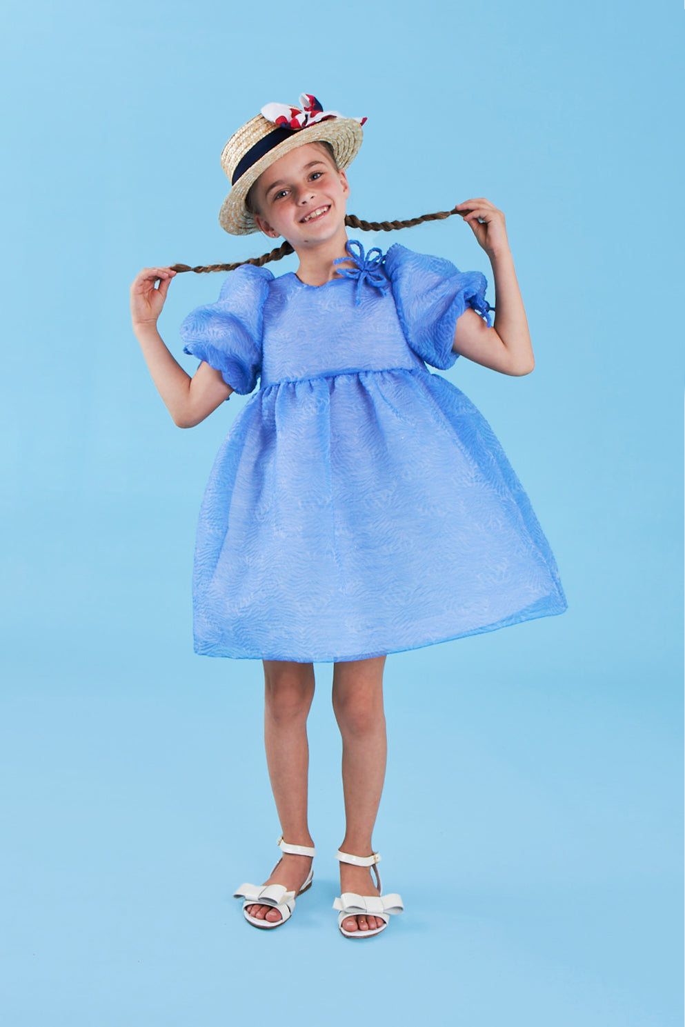 Puff Textured Organza Dress