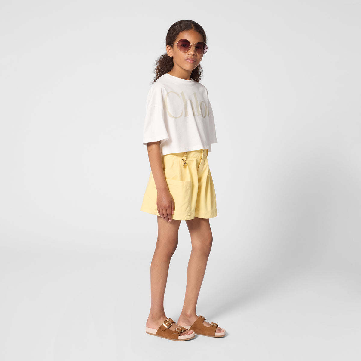 Pleated Charm Detail Shorts
