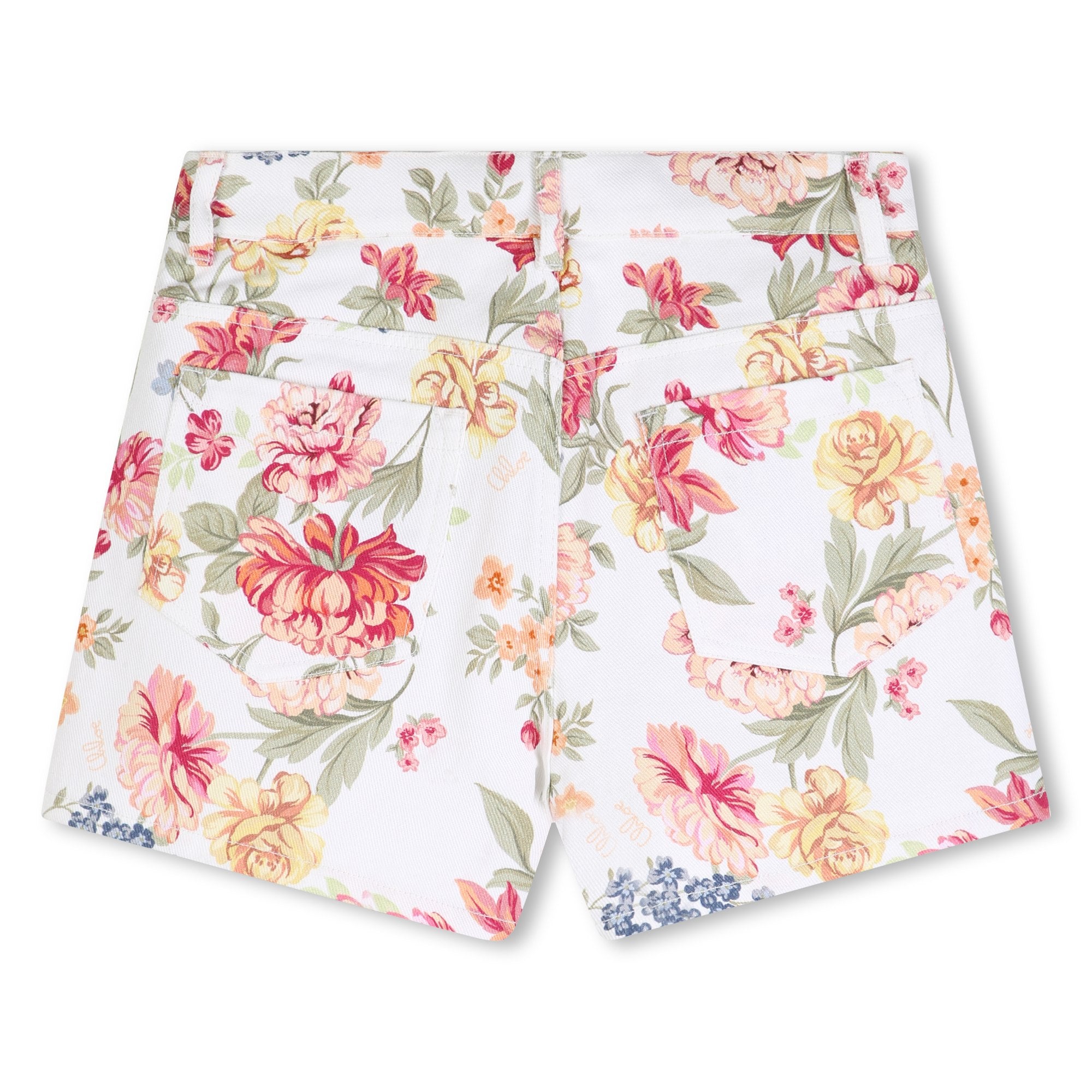Floral Charm Denim Shorts