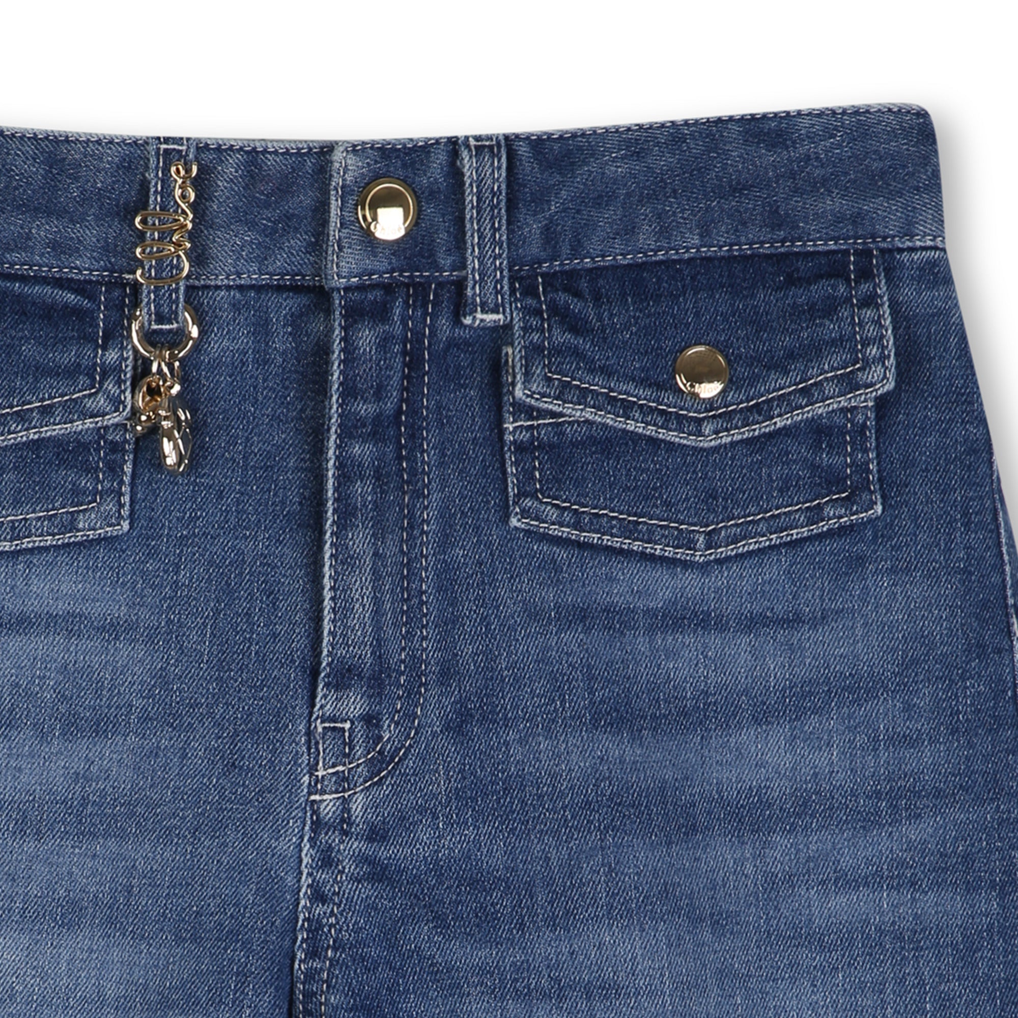 Frayed Hems Denim Shorts
