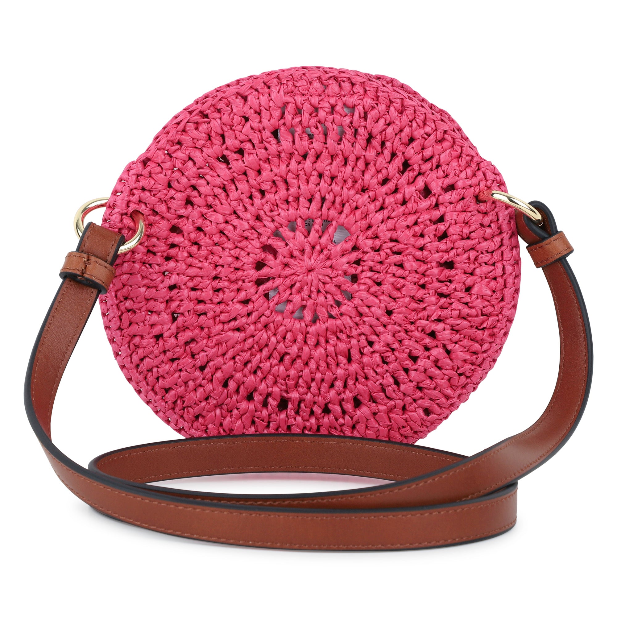 Logo Straw Crossbody Bag