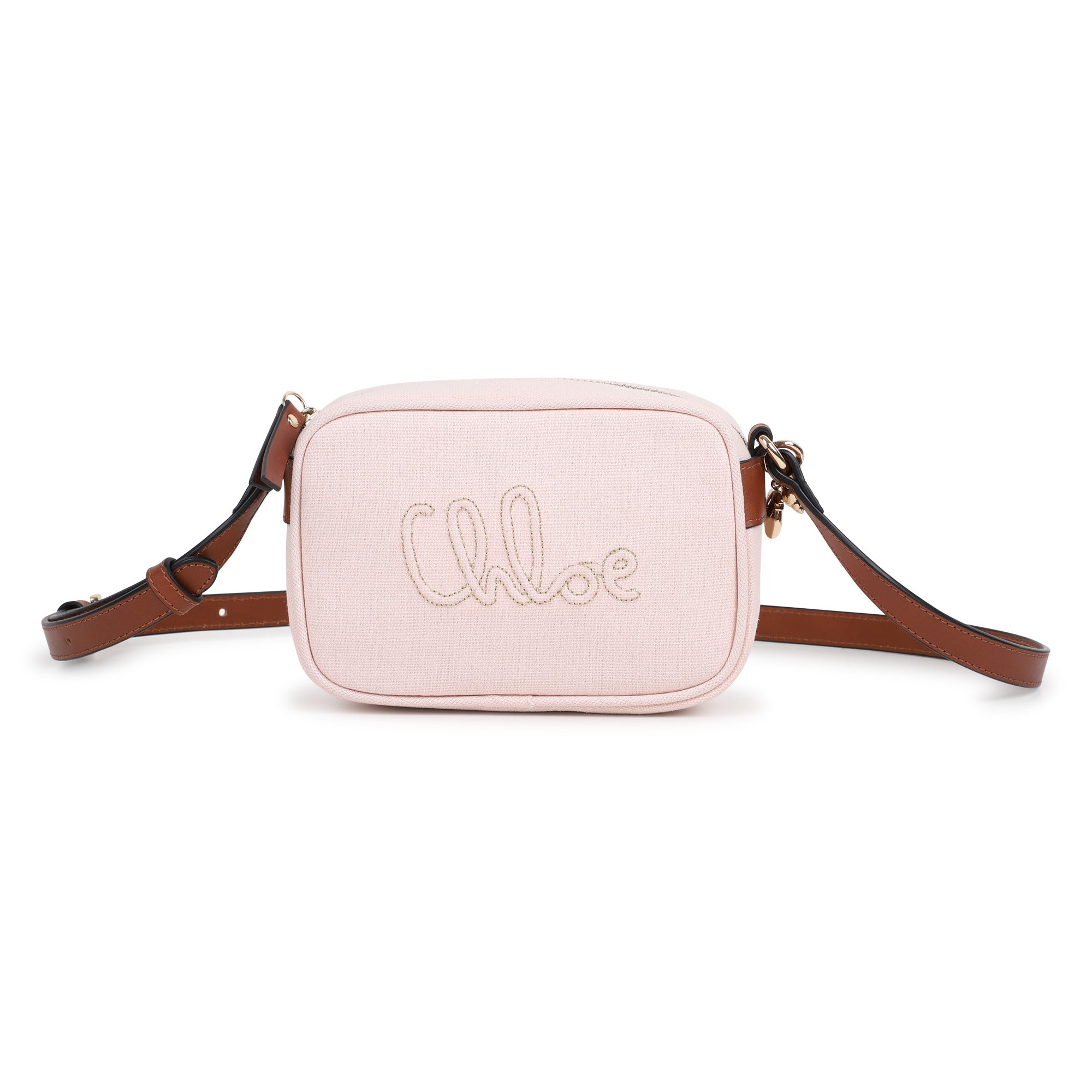 Logo Embroidered Shoulder Bag
