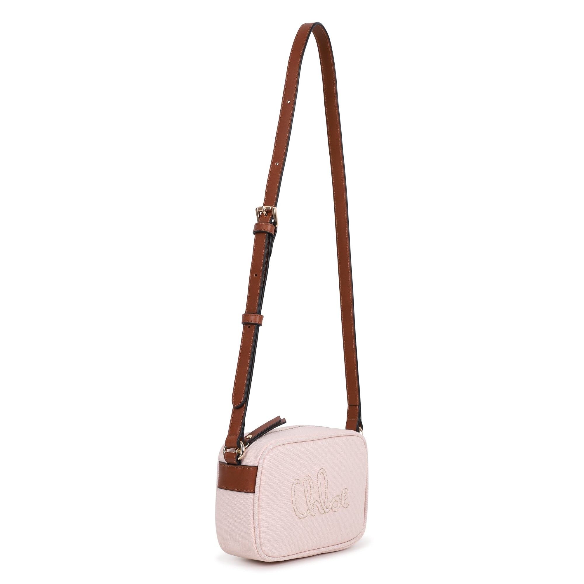 Logo Embroidered Shoulder Bag
