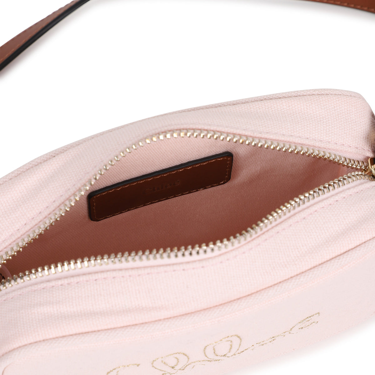 Logo Embroidered Shoulder Bag
