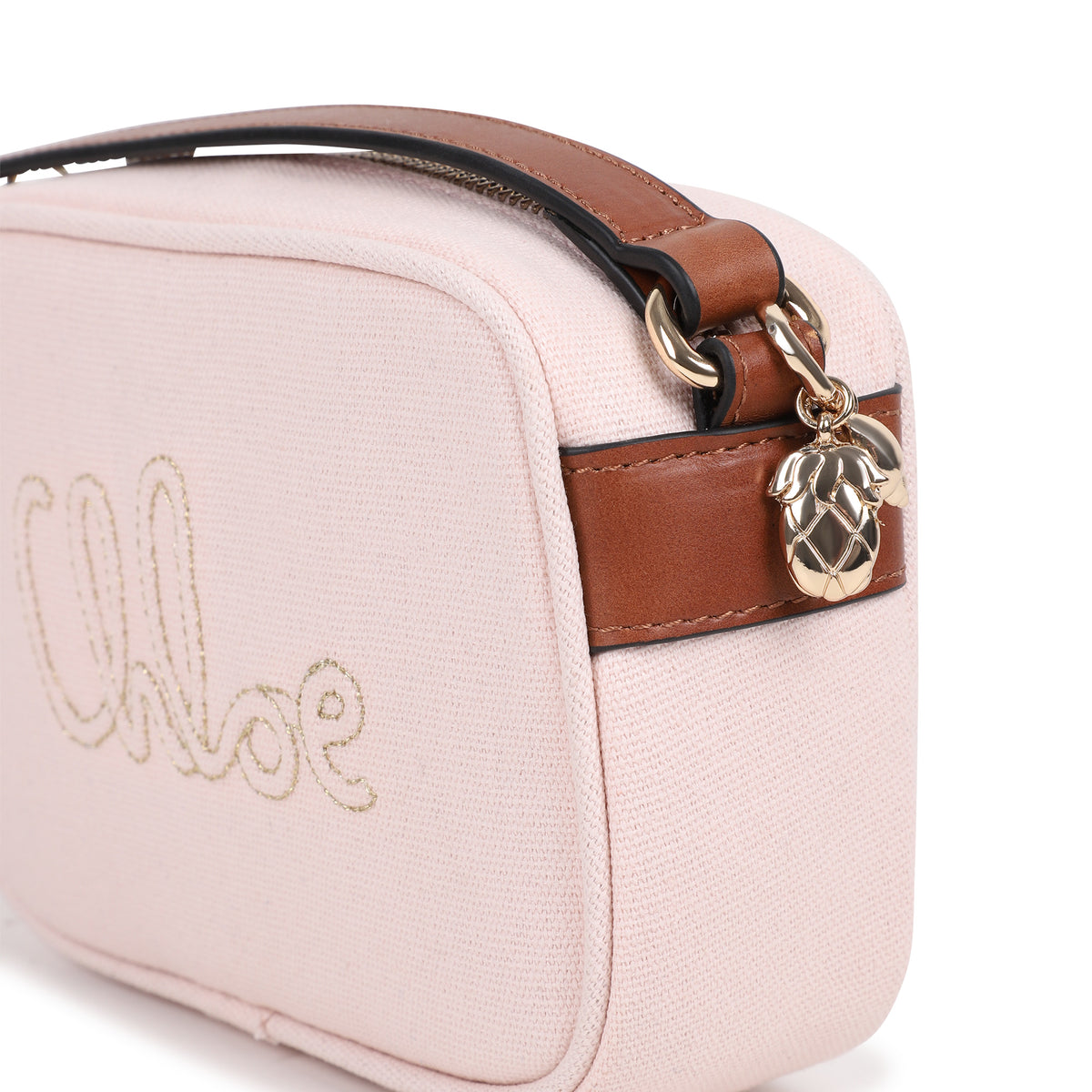 Logo Embroidered Shoulder Bag