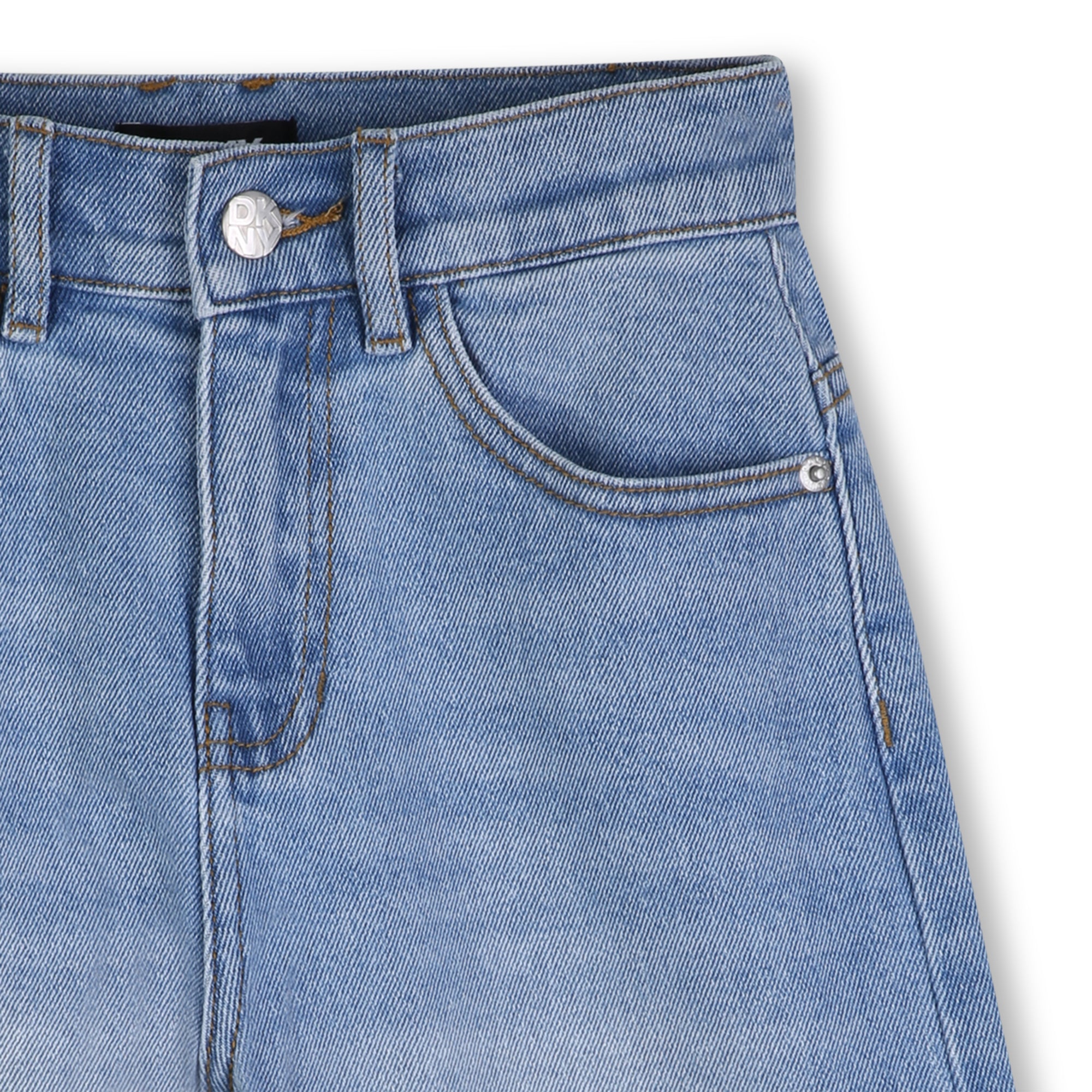 Buttoned Denim Shorts