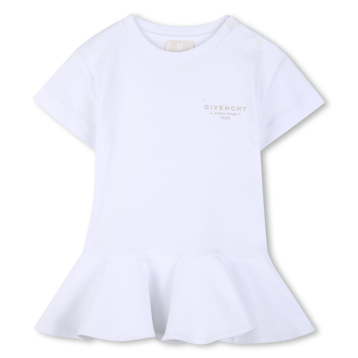 Ruffled Logo Detail Dress