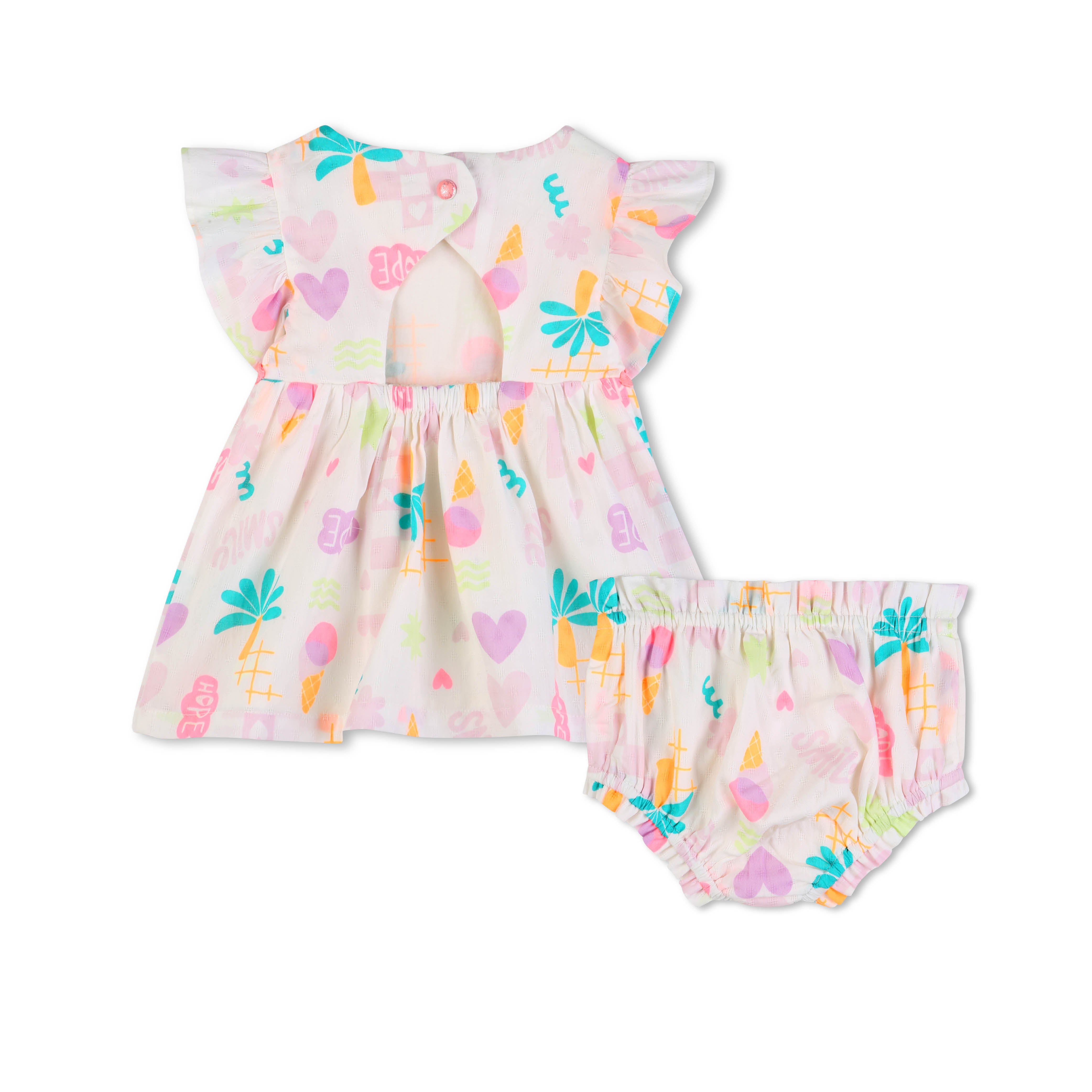 Printed Dress & Bloomers Set