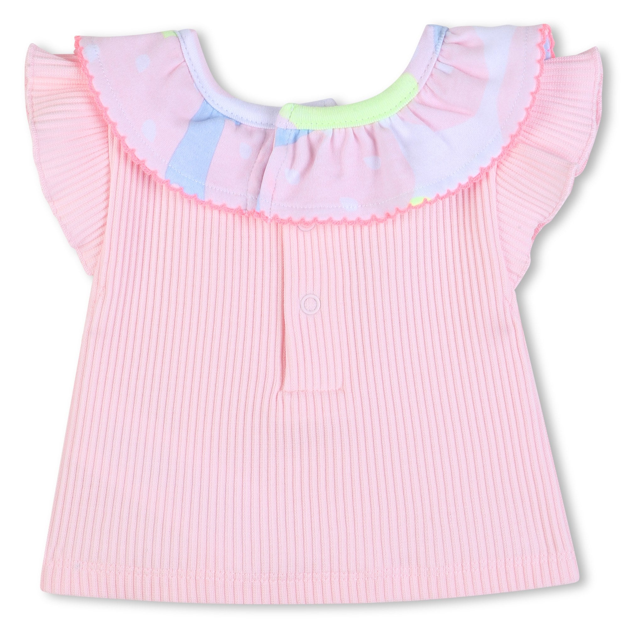 Ruffled Strawberry Shorts Set