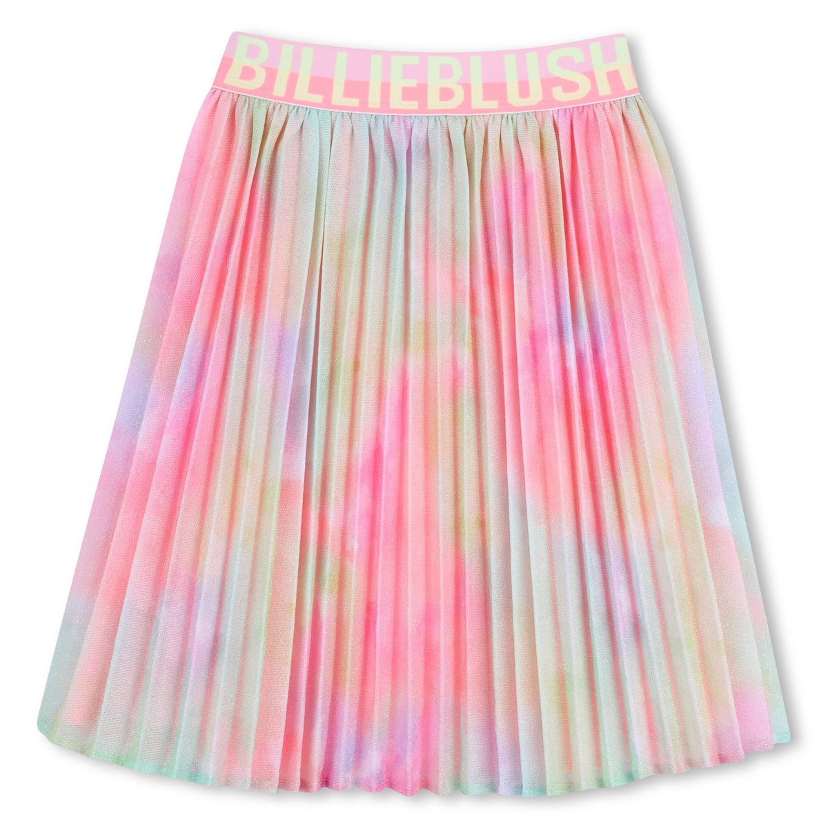 Glittery Pleated Logo Skirt