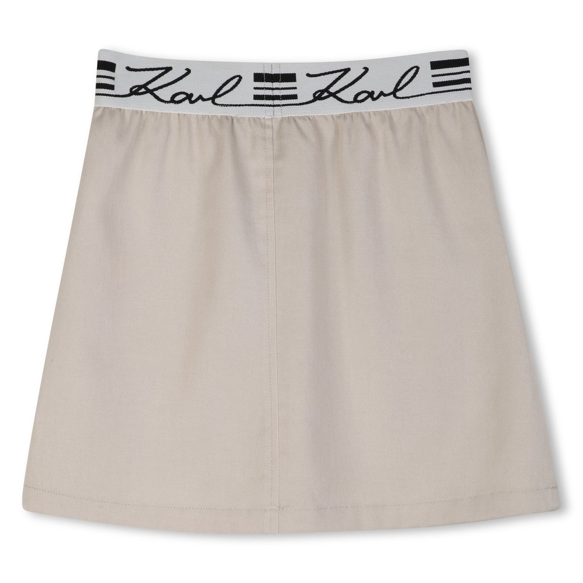 Logo Waistband Twill Skirt